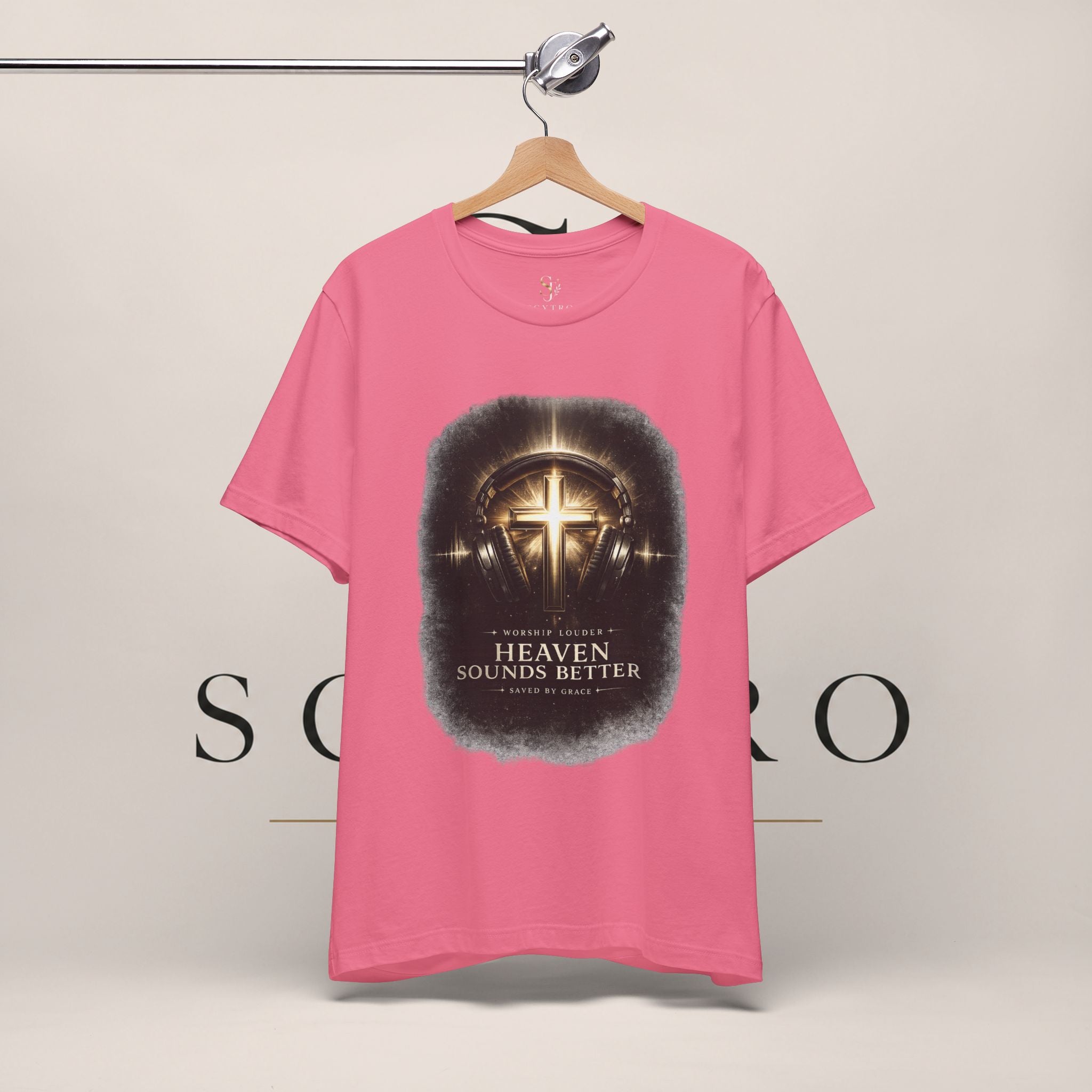 Youth Christian T‑Shirt - "Heaven Sounds Better" Cross Headphones Graphic Tee
