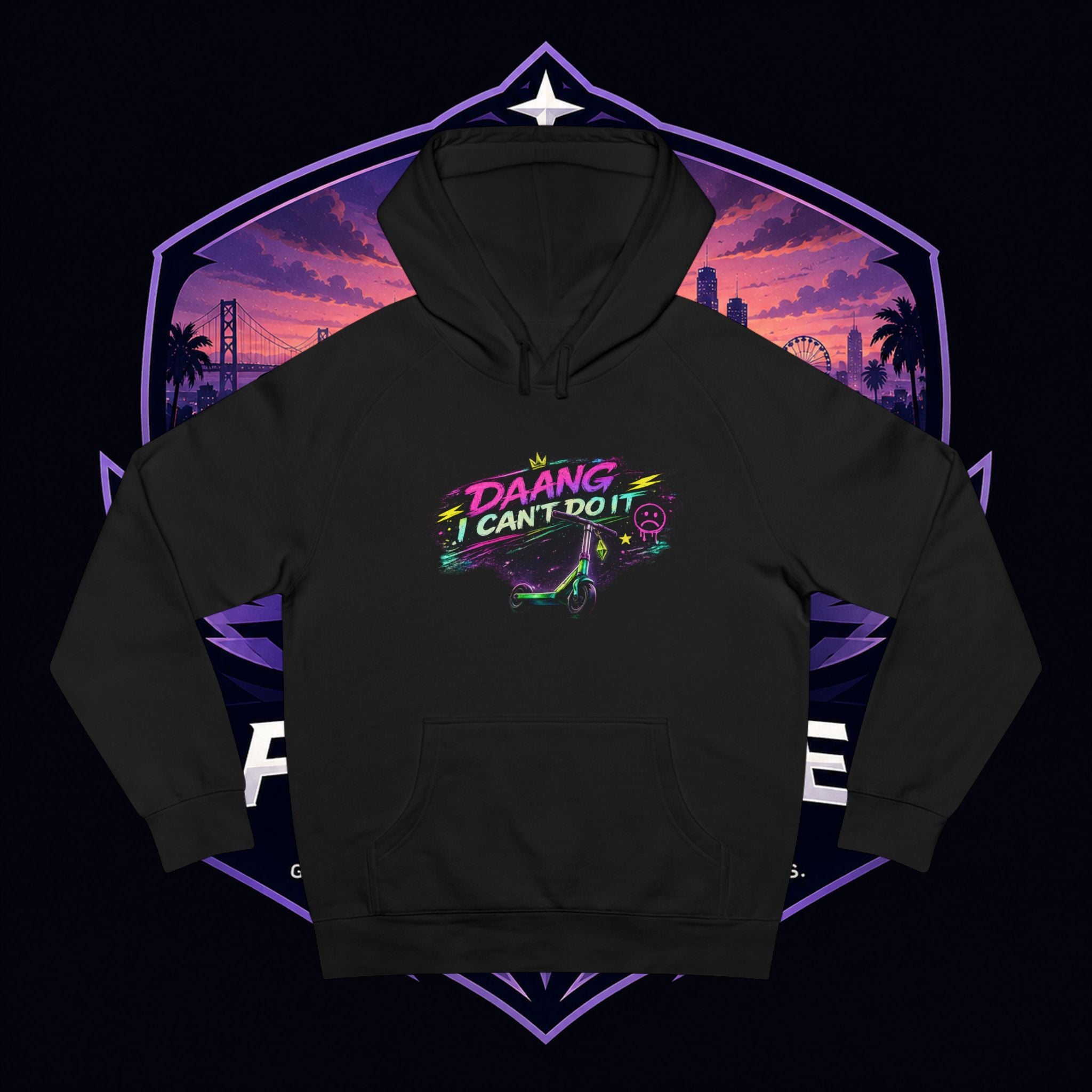 PG Retro 'Daang I Can't Do It' Graphic Hoodie — Motivational Streetwear