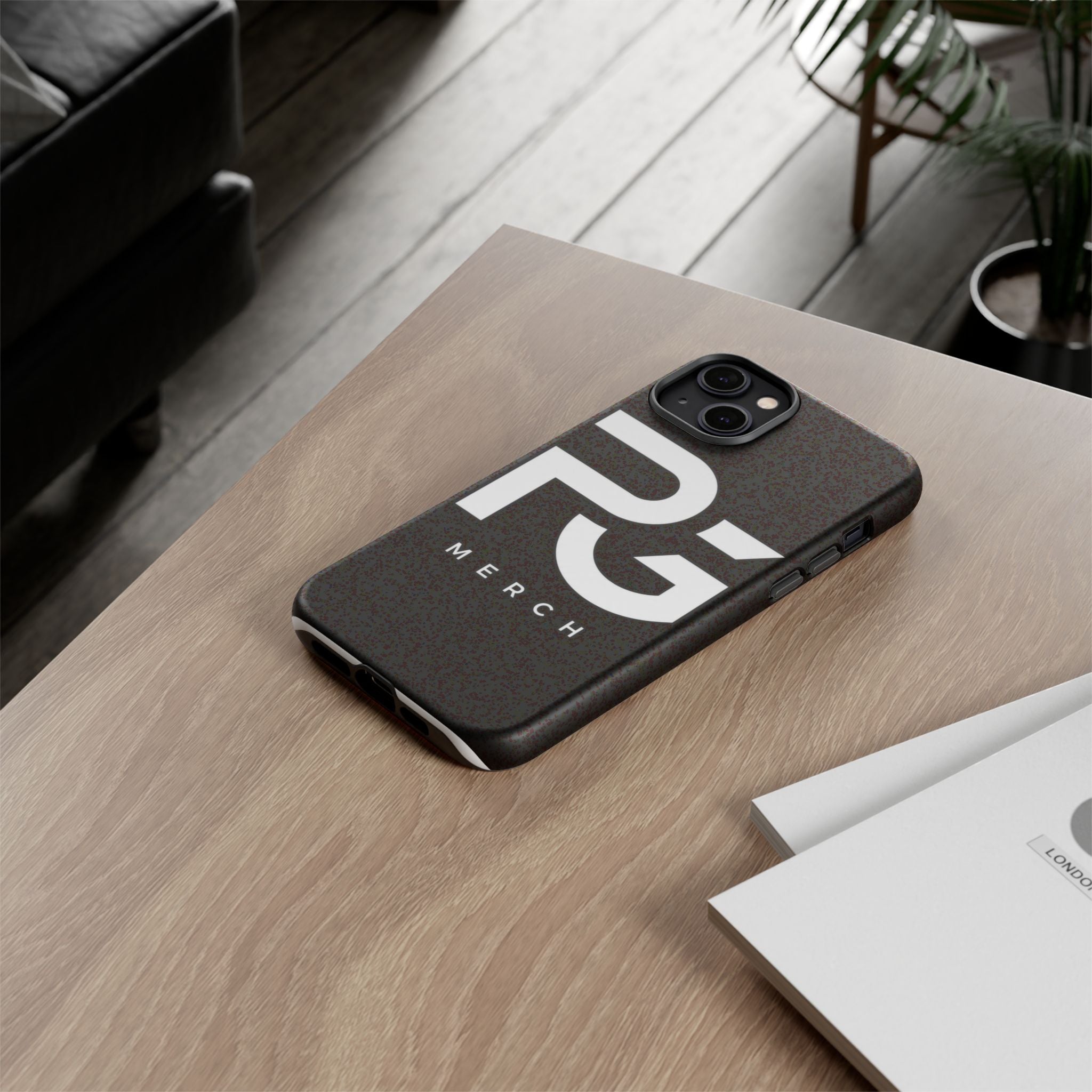 PG CUSTOMIZED RG Merch Tough Phone Case – Black Protective Phone Cover with Bold Logo
