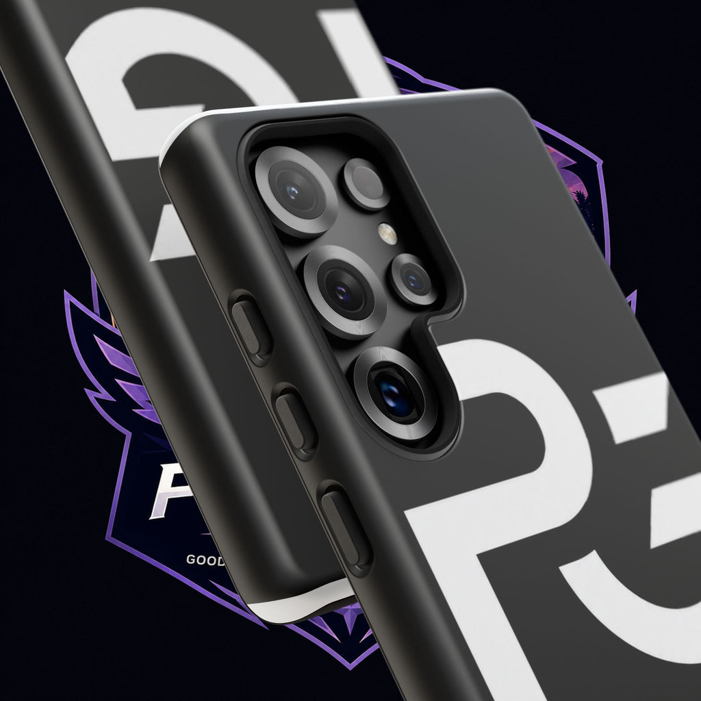 PG CUSTOMIZED RG Merch Tough Phone Case – Black Protective Phone Cover with Bold Logo