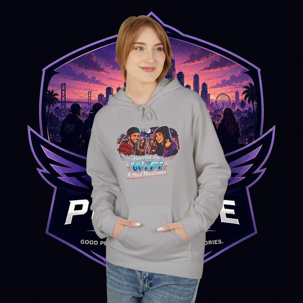 LDR inspired Retro '80s Vibes Hoodie — Neon Miami Movie Couple Design