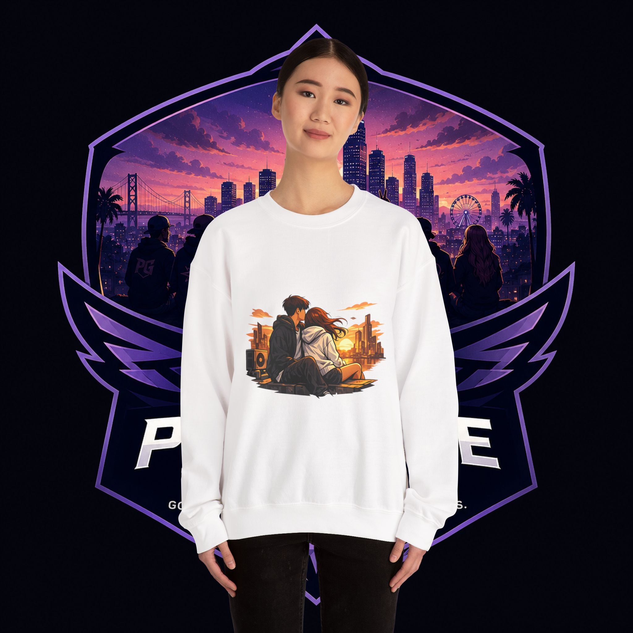 Romantic Sunset Couple Crewneck Sweatshirt