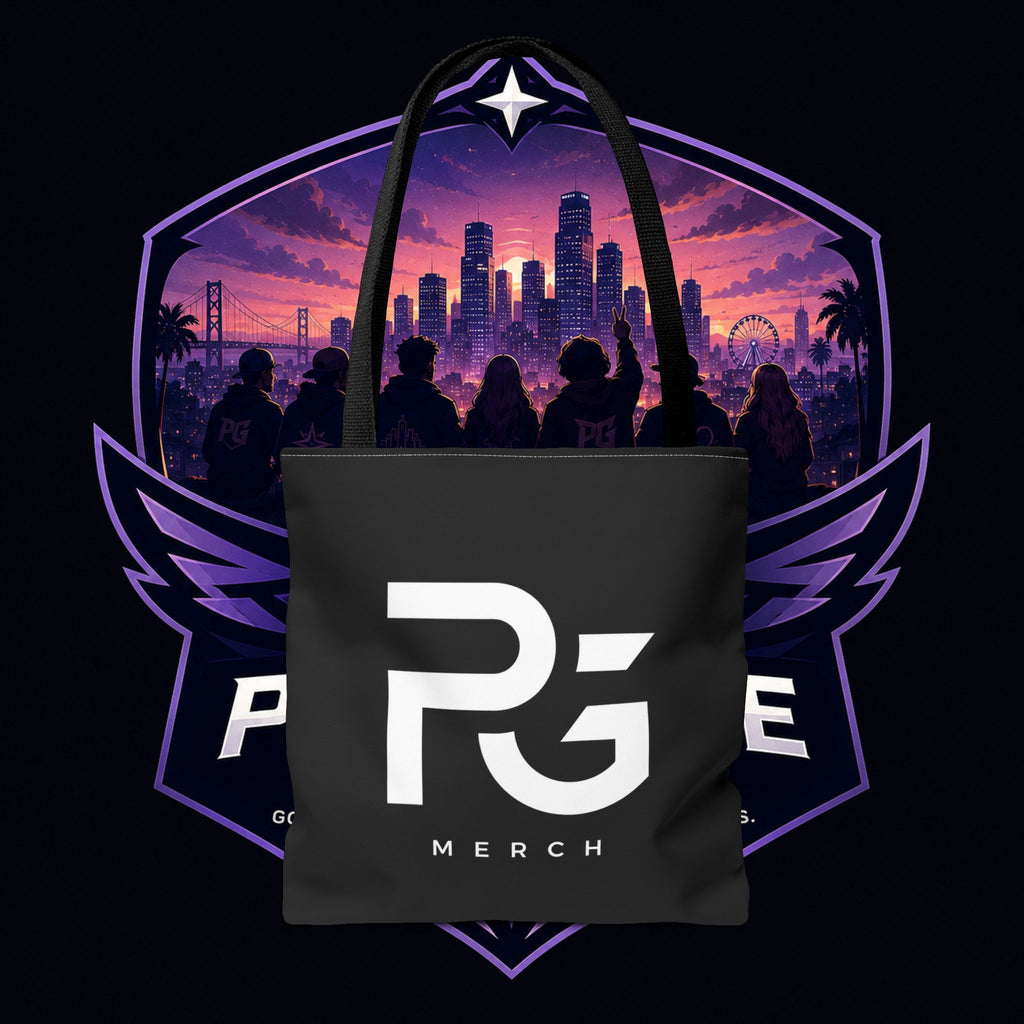 PG Merch Logo Tote Bag — Urban Gamer Aesthetic Everyday Tote