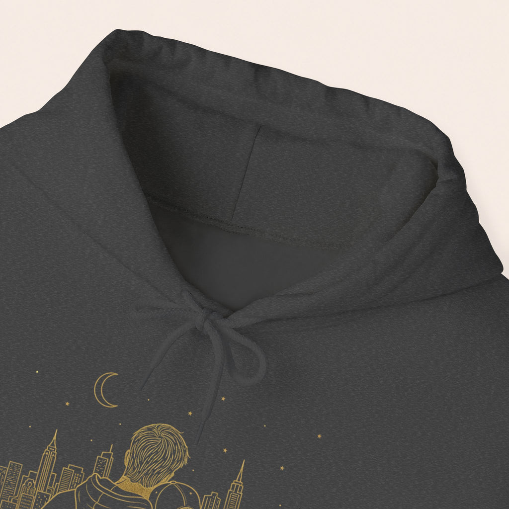 Couple Silhouette Hoodie – Romantic Cityscape 'Together' Pullover
