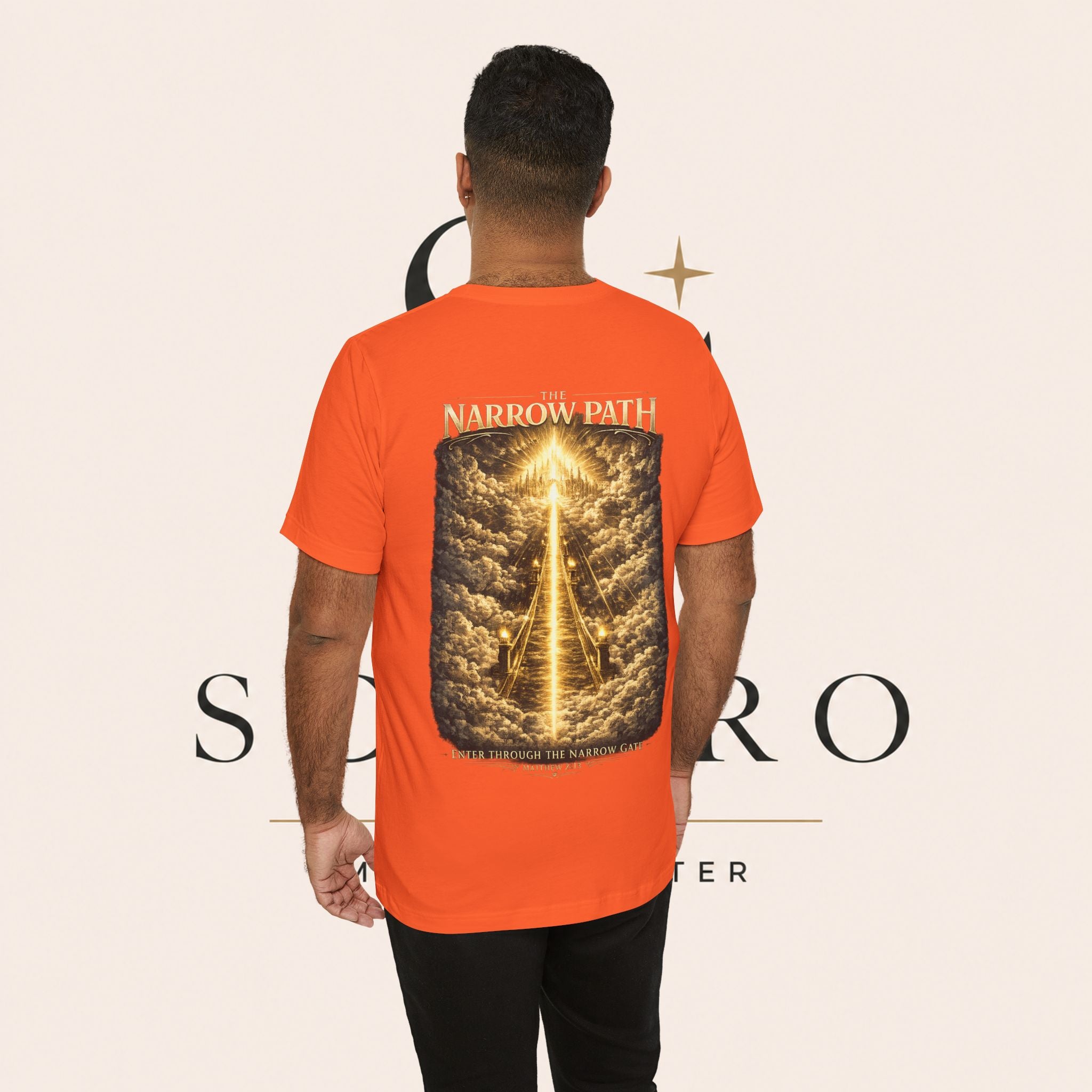 T-Shirt — 'The Narrow Path' Golden Light Graphic Tee