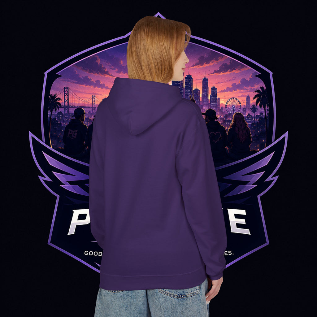 LDR inspired Retro '80s Vibes Hoodie — Neon Miami Movie Couple Design
