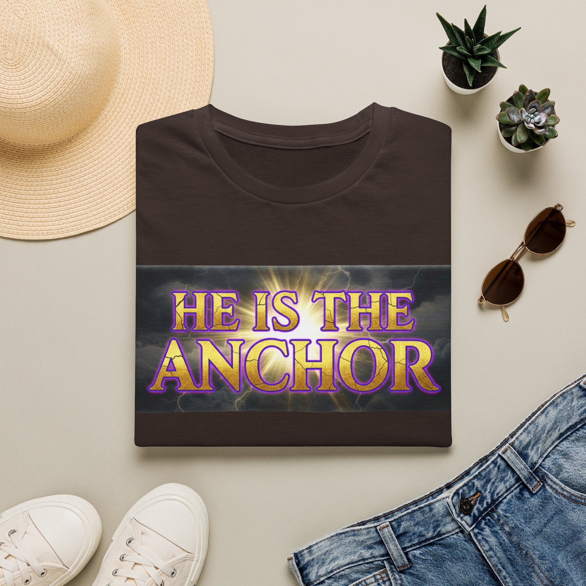 He Is The Anchor T-Shirt — Christian Faith Inspirational Tee