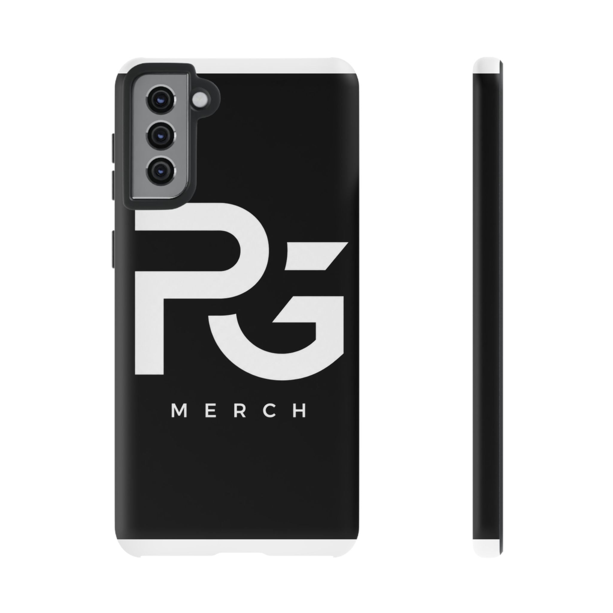 PG CUSTOMIZED RG Merch Tough Phone Case – Black Protective Phone Cover with Bold Logo