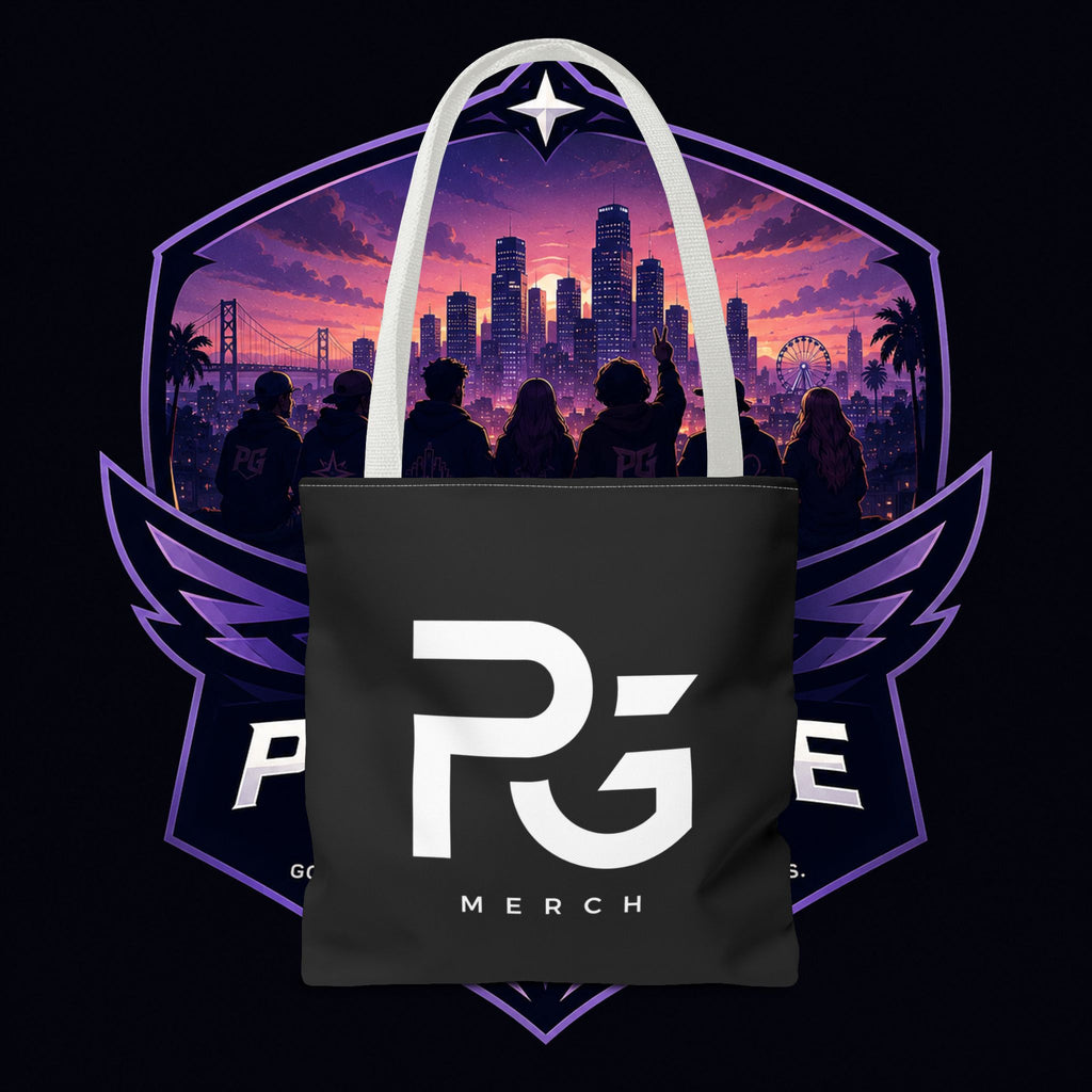PG Merch Logo Tote Bag — Urban Gamer Aesthetic Everyday Tote