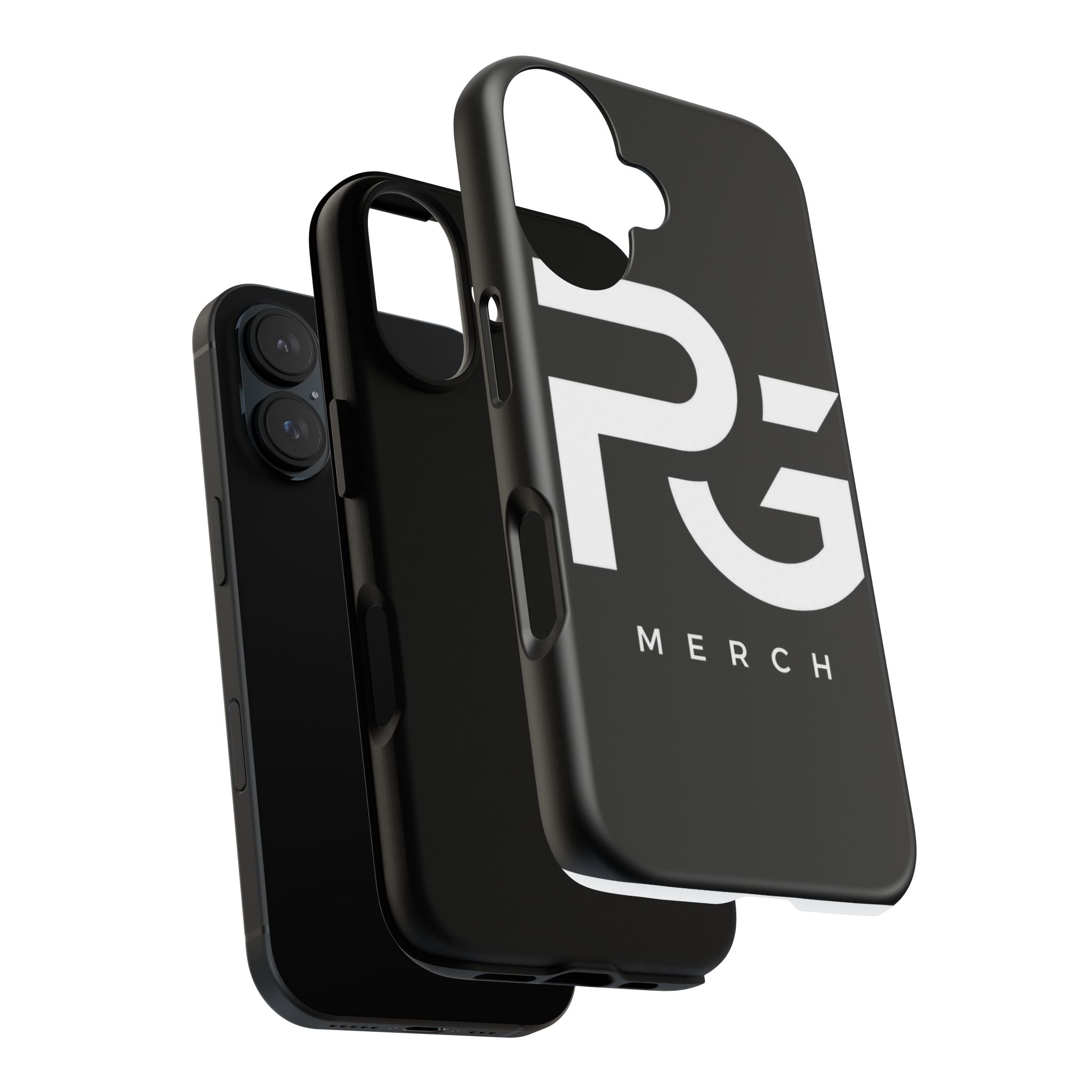 PG CUSTOMIZED RG Merch Tough Phone Case – Black Protective Phone Cover with Bold Logo