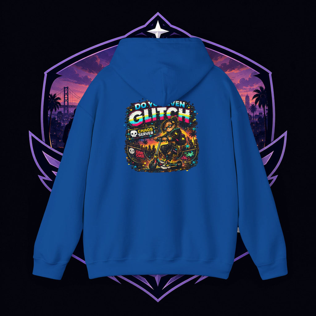 Born Glitch Hoodie — Retro Cyberpunk Vaporwave Graphic Sweatshirt