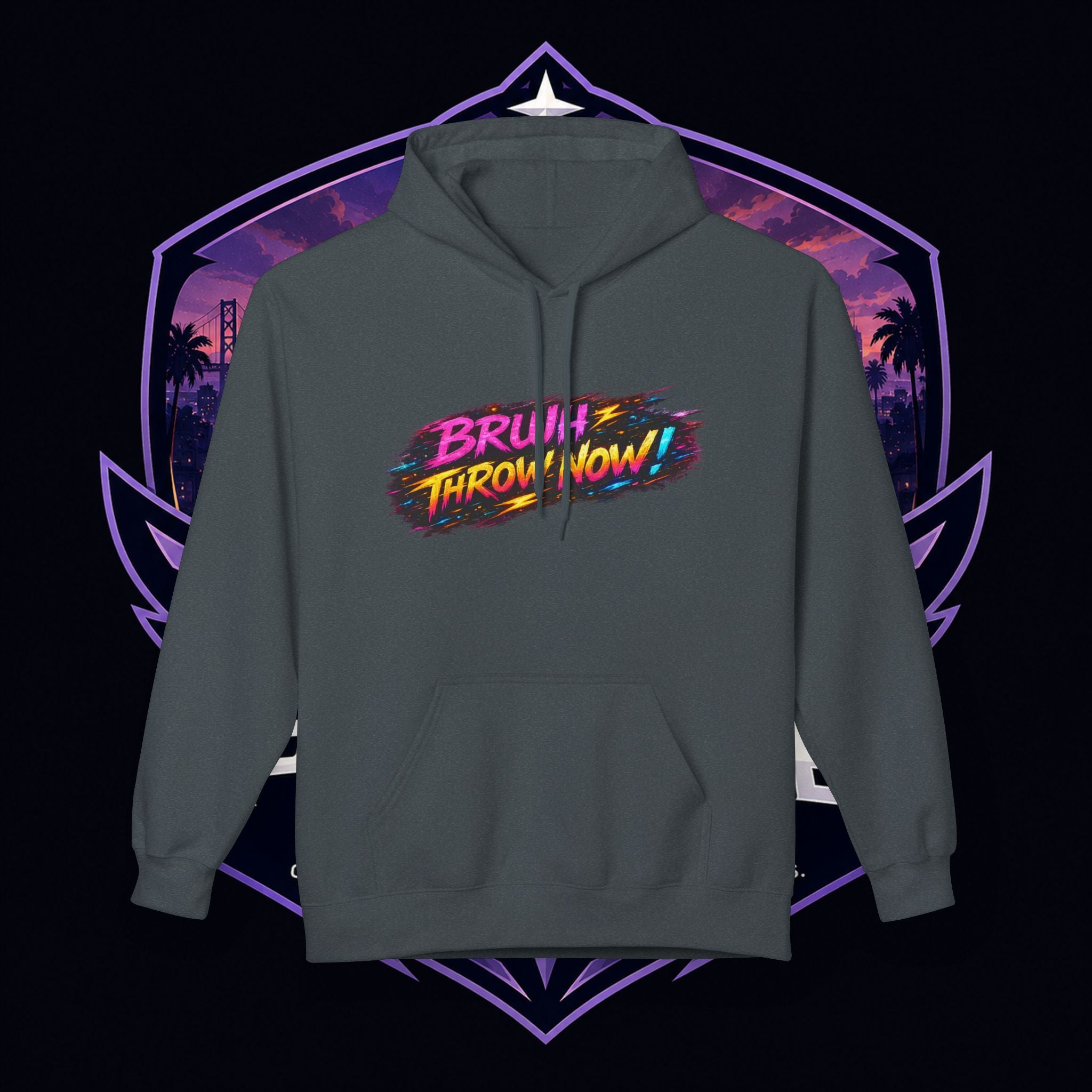 PG CZAR  "Hey Wake Up, It's Your Turn" Back Print PG 'Bruh Throw Now!' Graphic Hoodie
