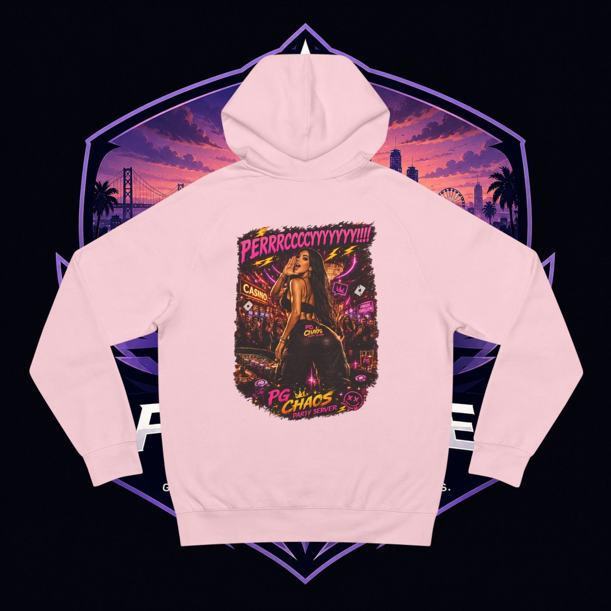 PG SUZY Party Graphic Hoodie — "Who's Hosting the Party?" Retro Concert Pullover