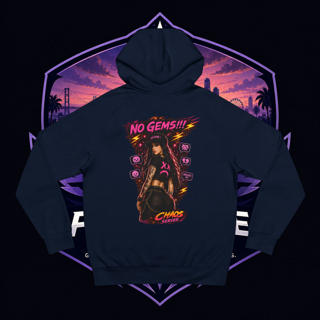 PG KAIT "Want to Party But Hoodie — Retro Neon Gamer Hoodie (No Gems! Chaos Squad)