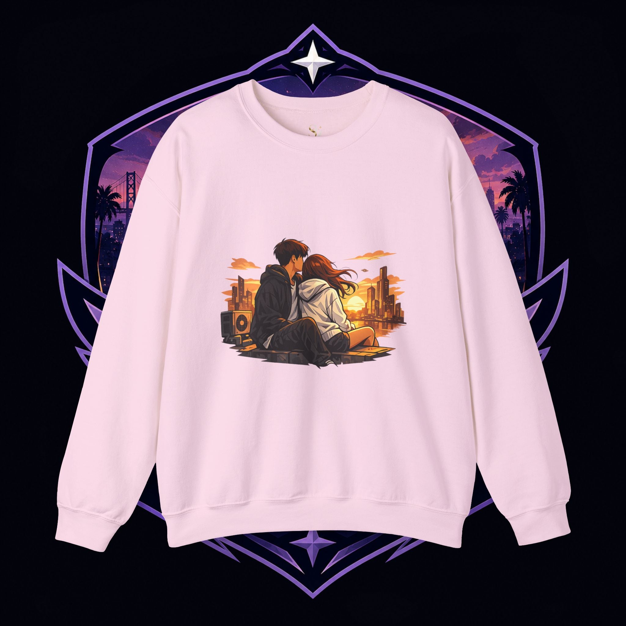 Romantic Sunset Couple Crewneck Sweatshirt