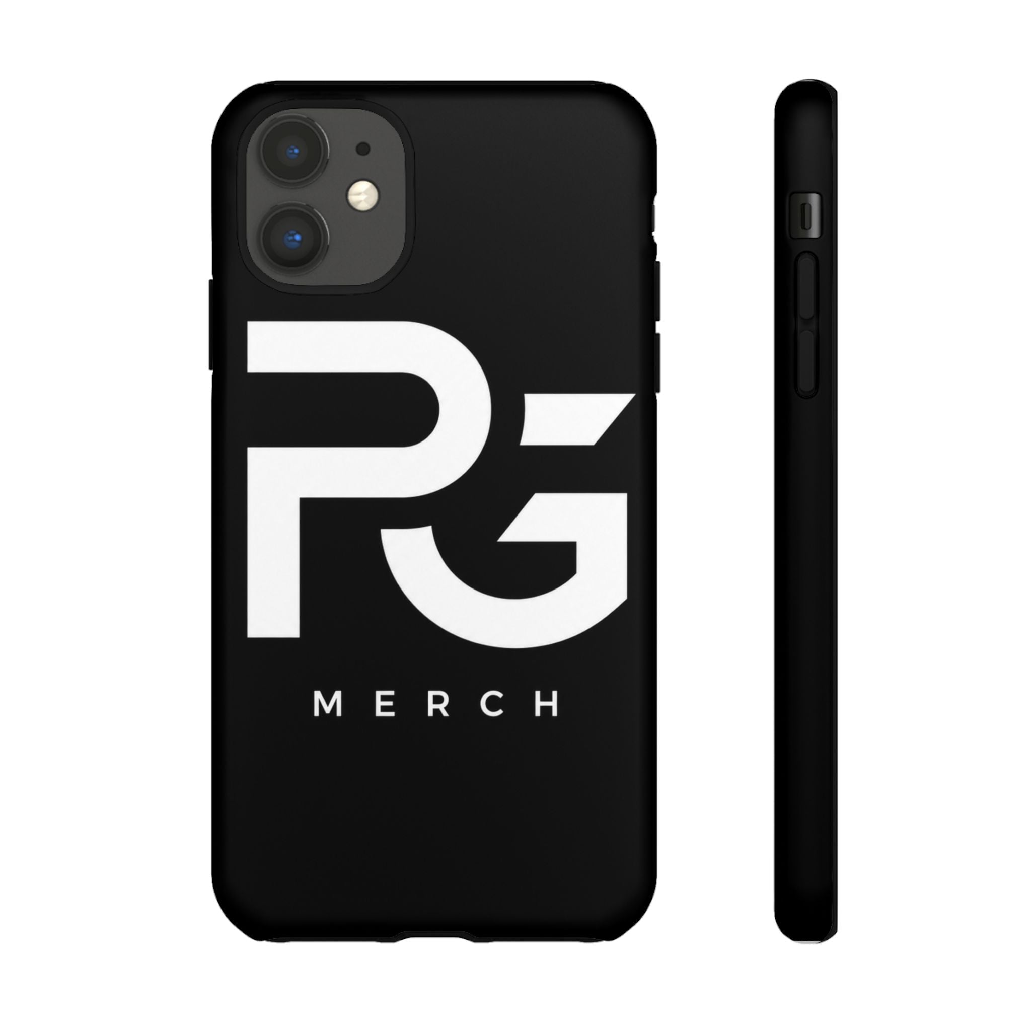PG CUSTOMIZED RG Merch Tough Phone Case – Black Protective Phone Cover with Bold Logo