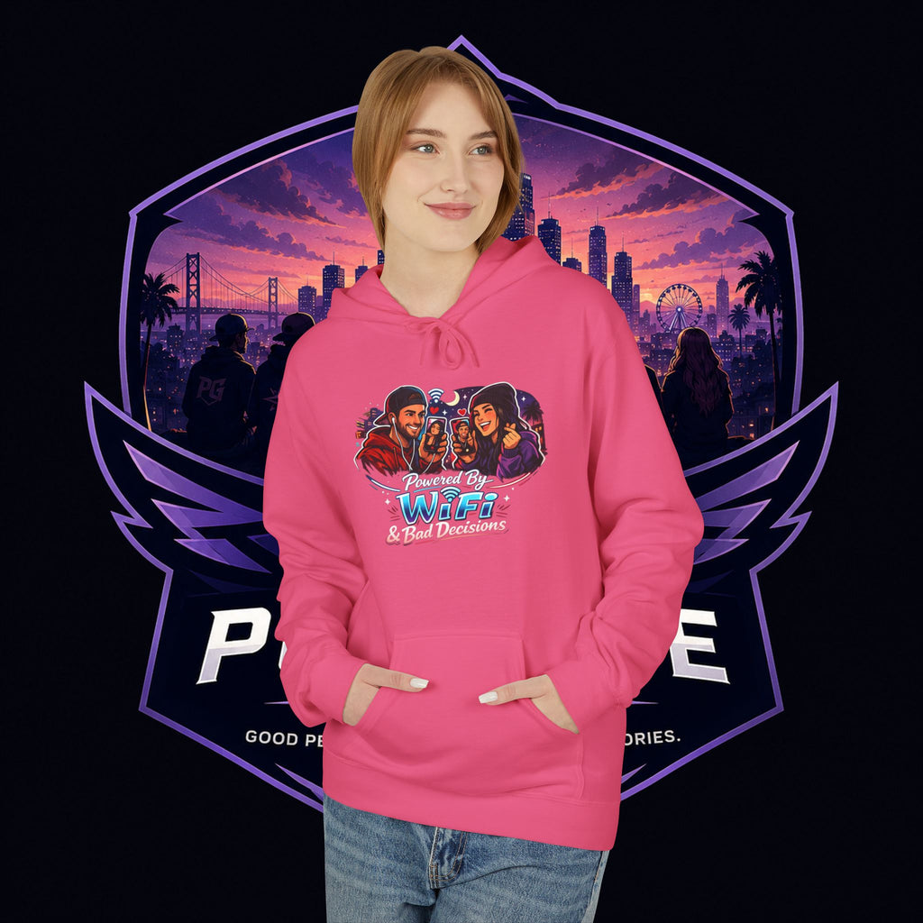 LDR inspired Retro '80s Vibes Hoodie — Neon Miami Movie Couple Design