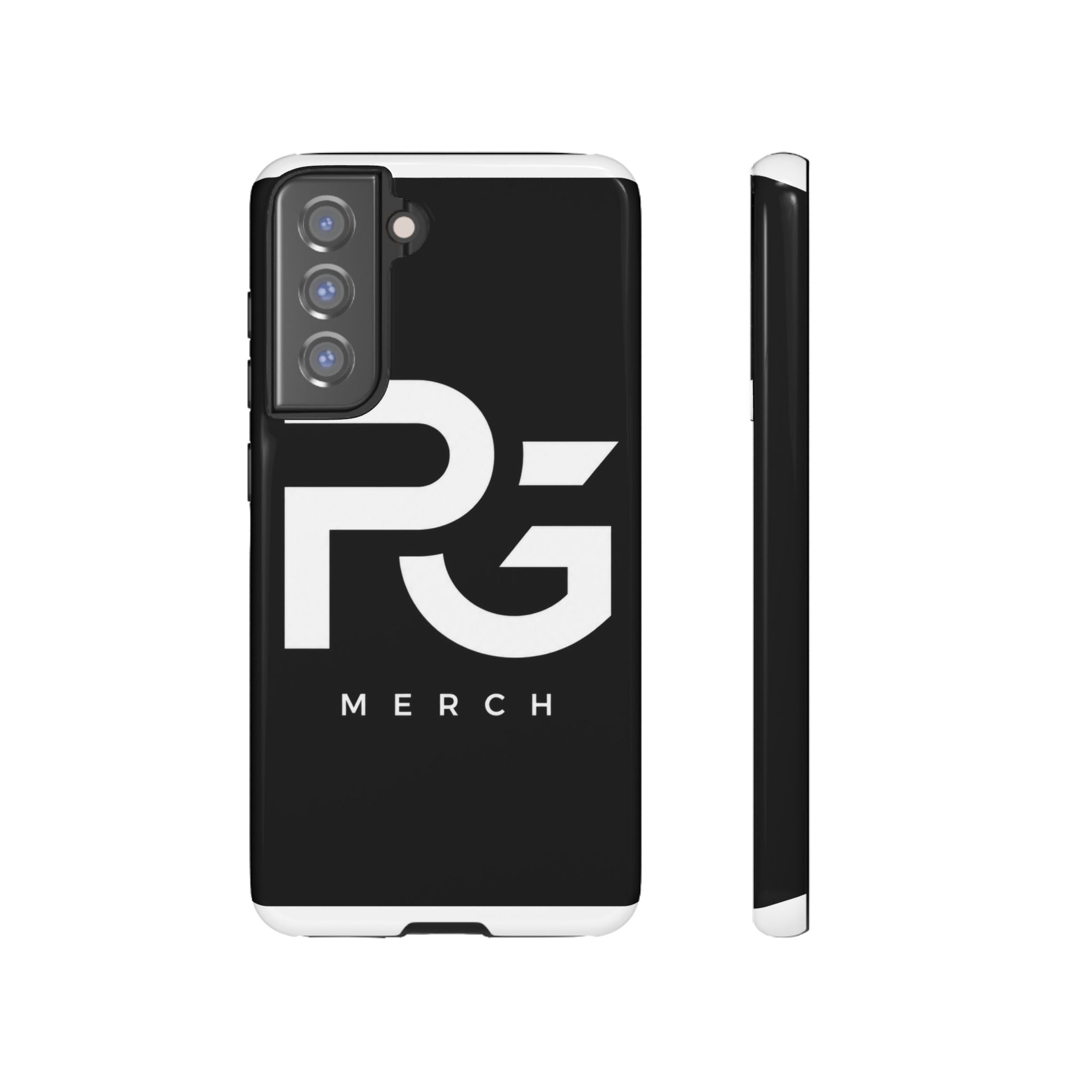 PG CUSTOMIZED RG Merch Tough Phone Case – Black Protective Phone Cover with Bold Logo