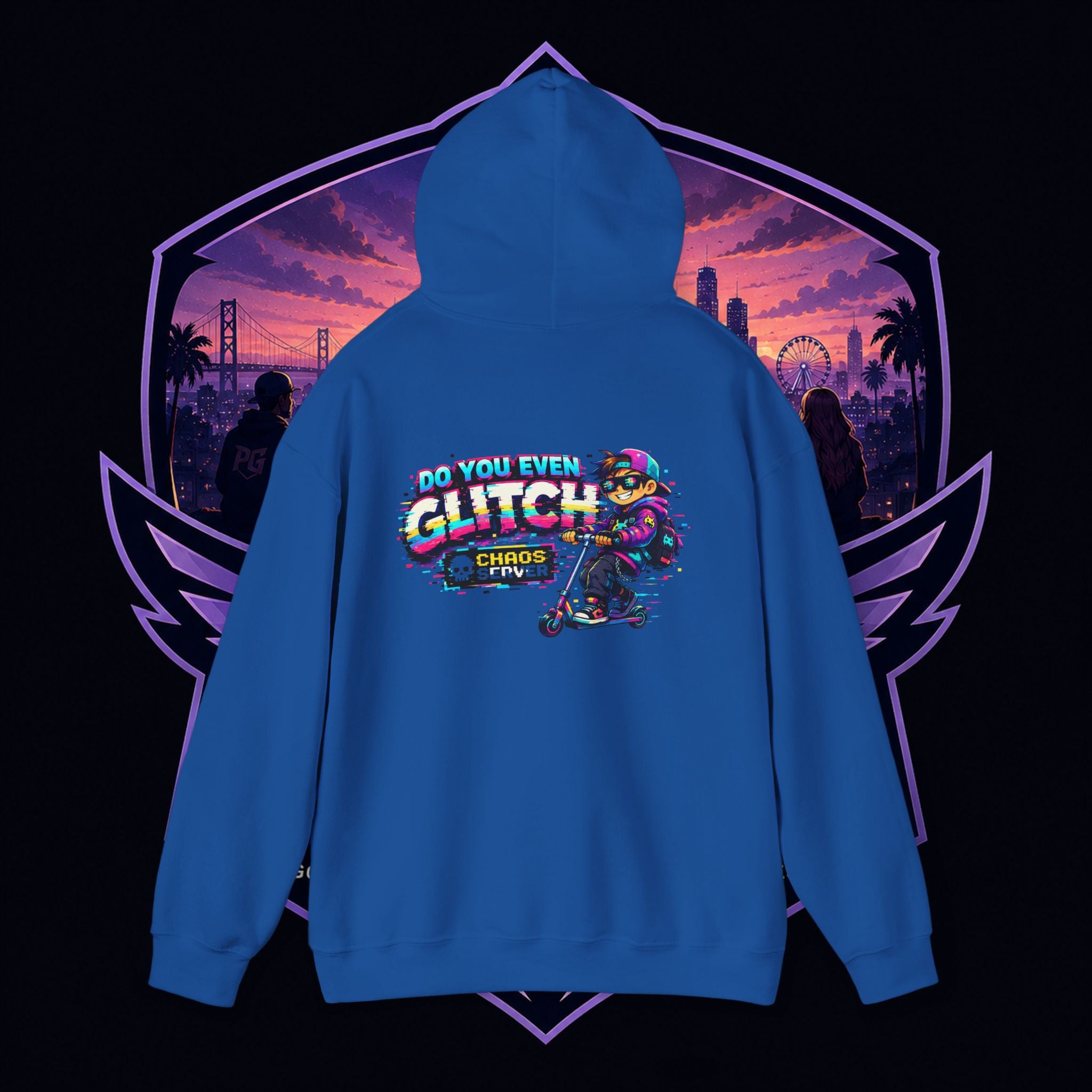 PG Lola's Glitch Skater Hoodie — "Do You Even Glitch" Retro Gamer Streetwear