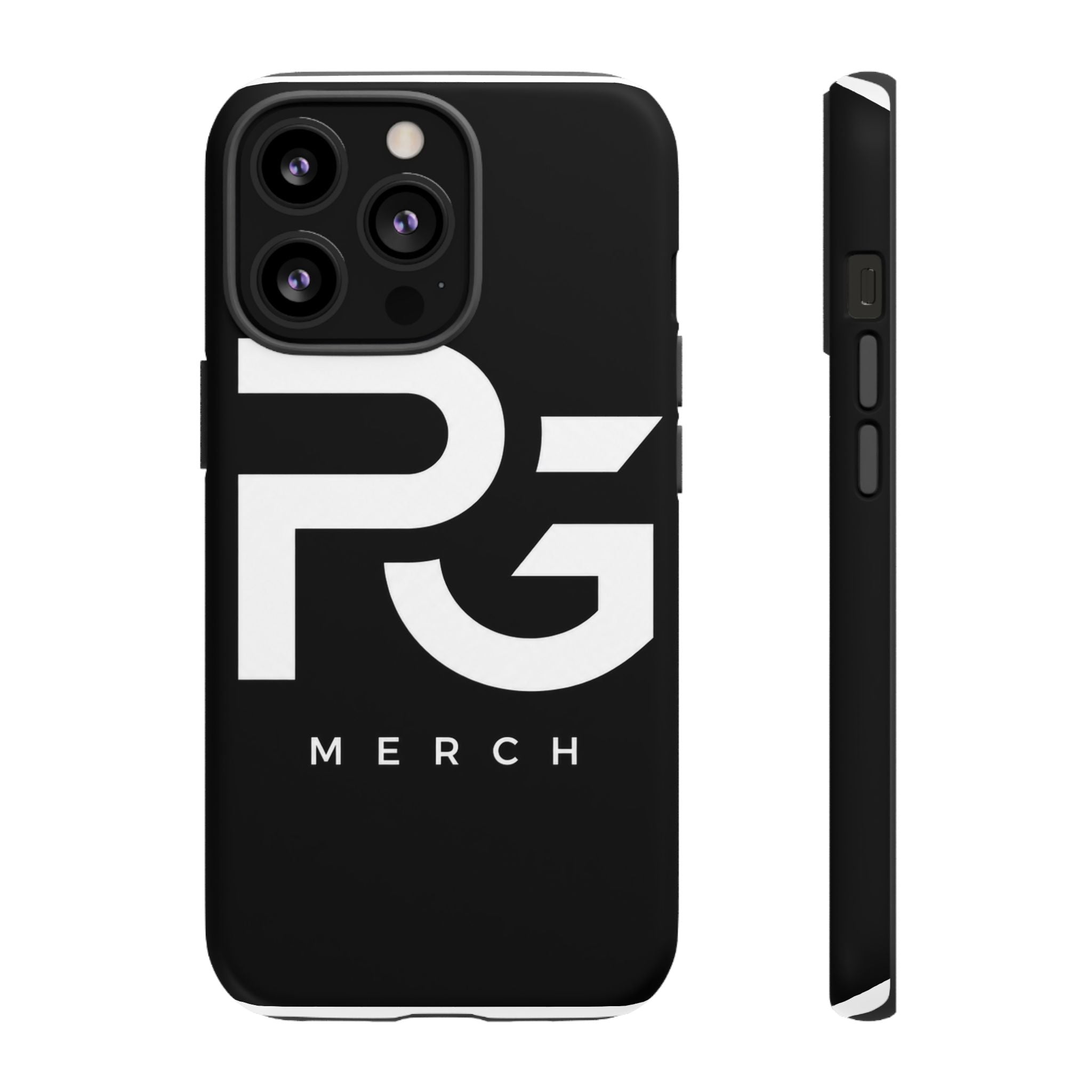 PG CUSTOMIZED RG Merch Tough Phone Case – Black Protective Phone Cover with Bold Logo