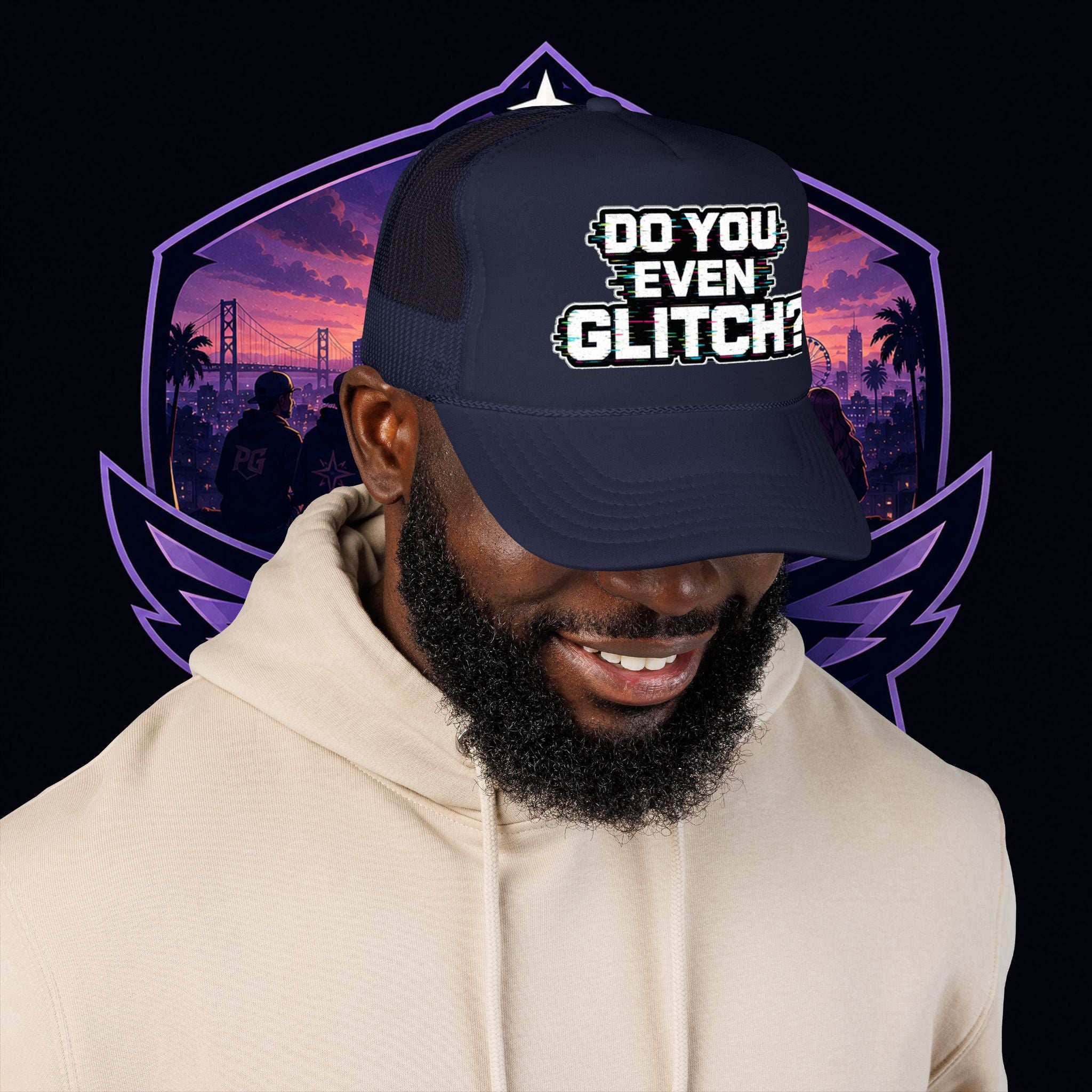 PG Lola's Do You Even Glitch? Foam Trucker Hat