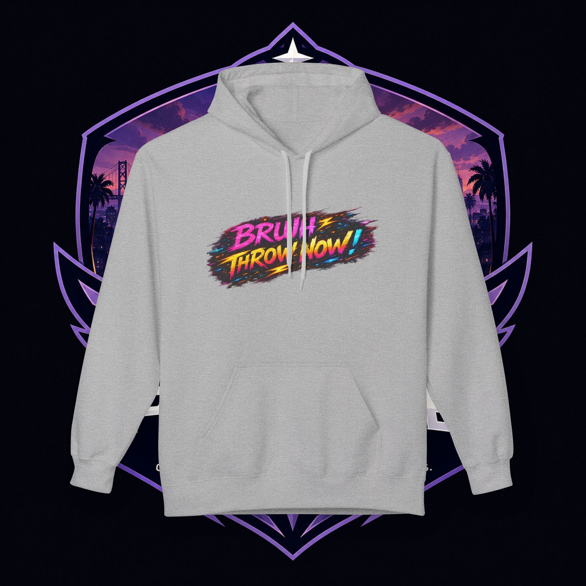 PG CZAR  "Hey Wake Up, It's Your Turn" Back Print PG 'Bruh Throw Now!' Graphic Hoodie