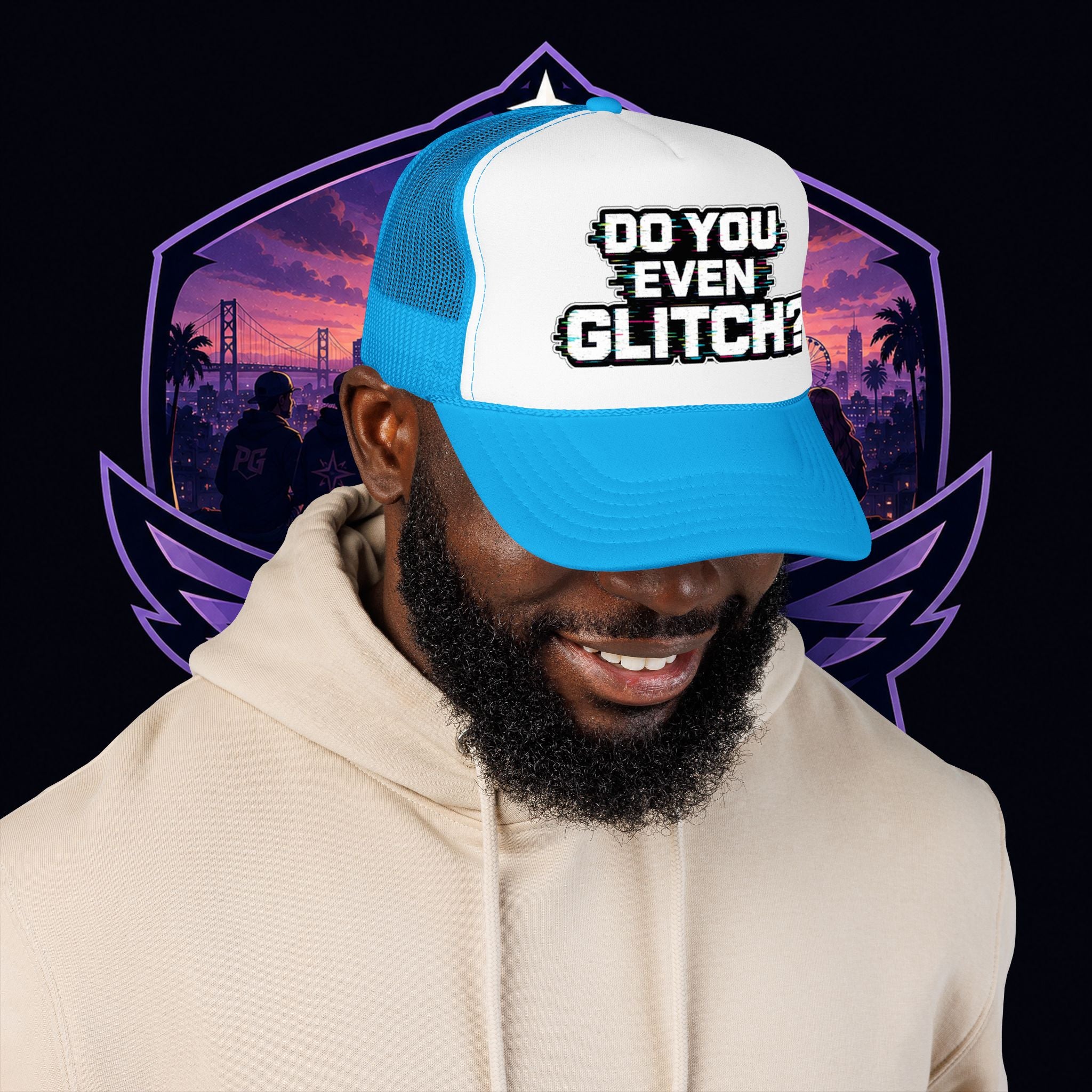PG Lola's Do You Even Glitch? Foam Trucker Hat