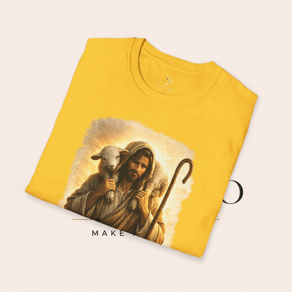 Jesus the Good Shepherd T-Shirt — 'Found.' Christian Faith Tee