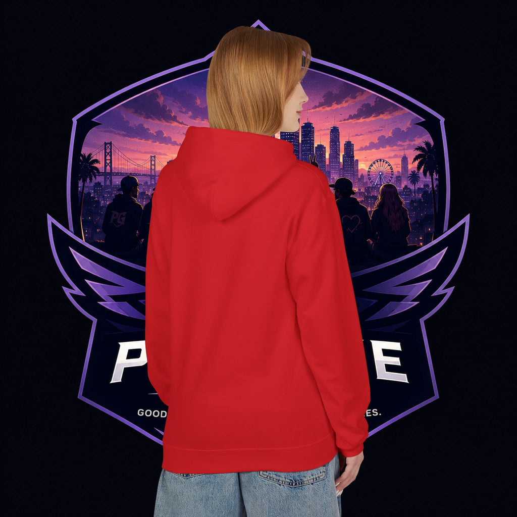 LDR inspired Retro '80s Vibes Hoodie — Neon Miami Movie Couple Design