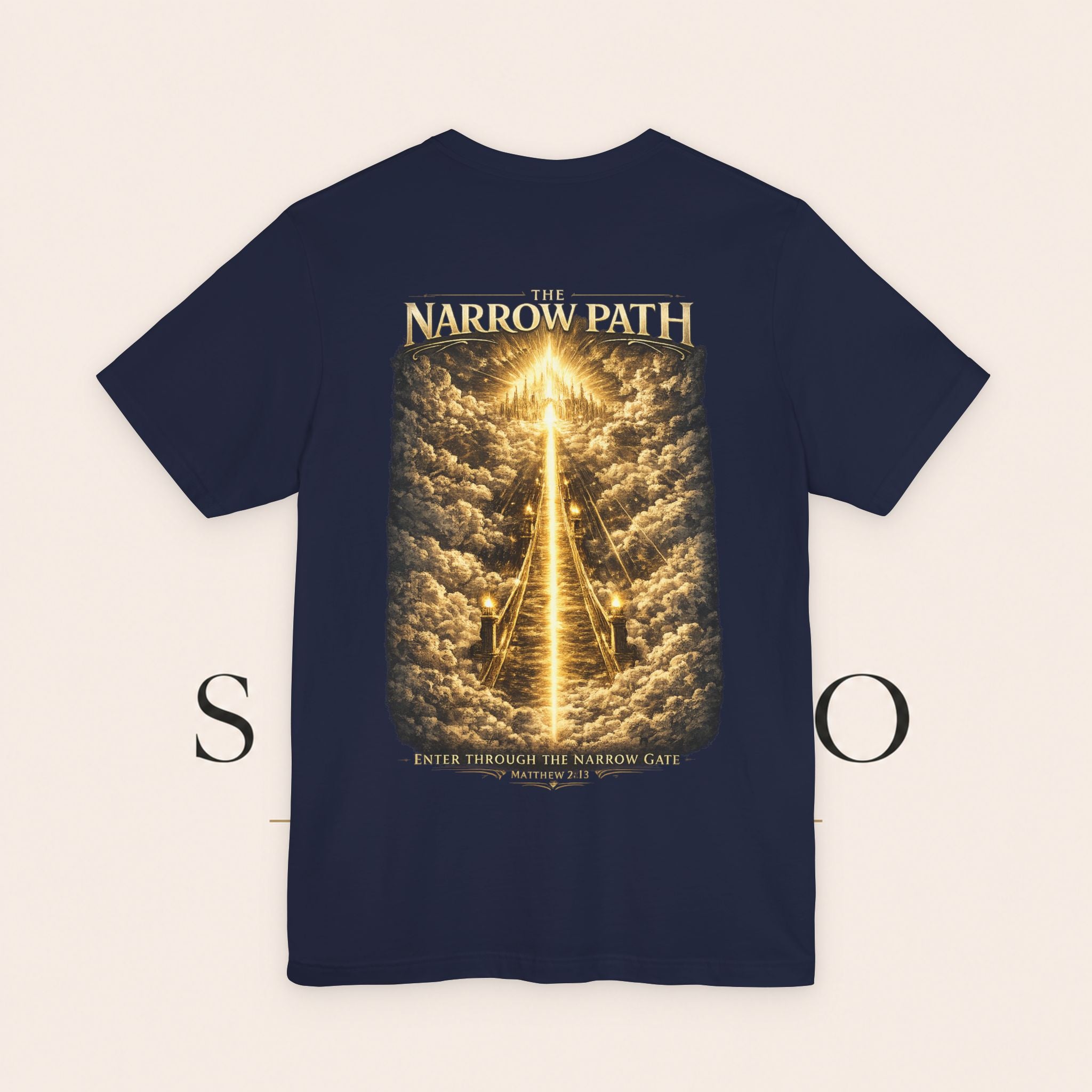 T-Shirt — 'The Narrow Path' Golden Light Graphic Tee