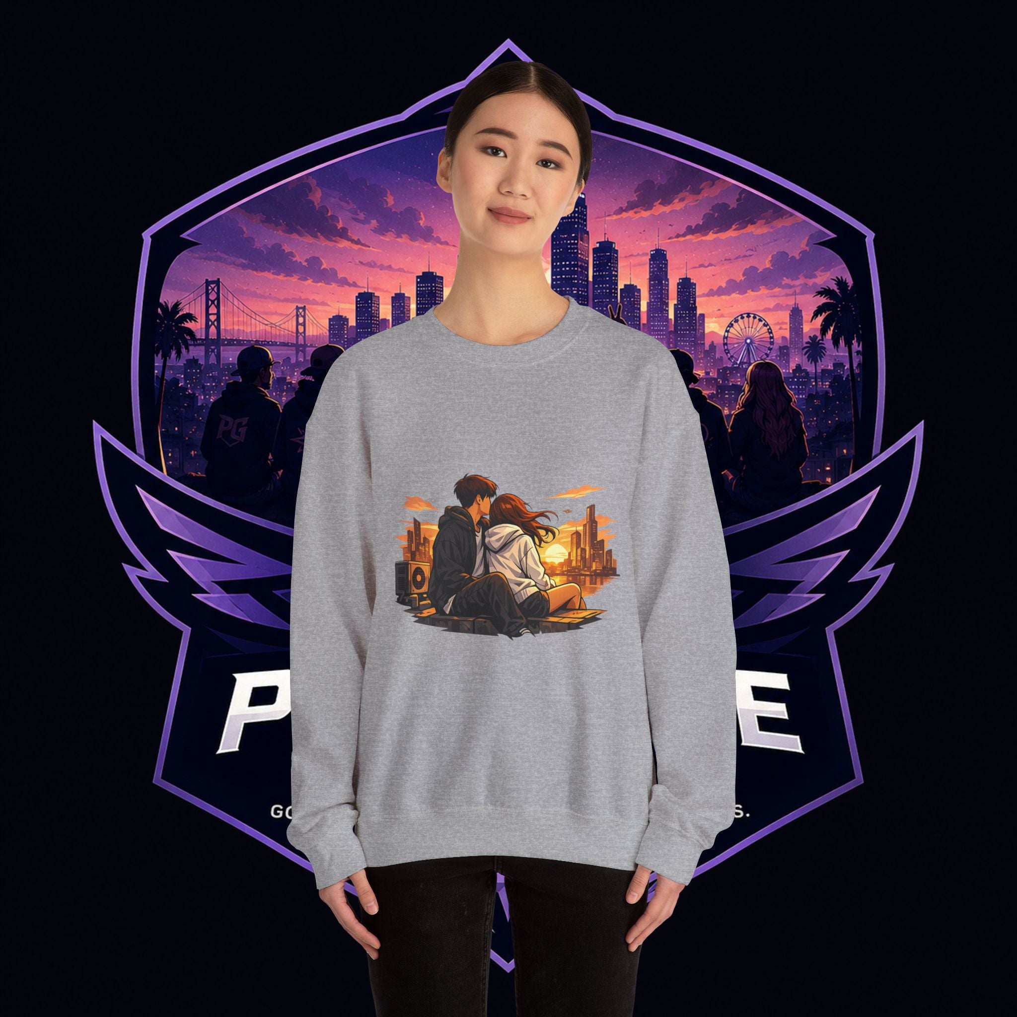 Romantic Sunset Couple Crewneck Sweatshirt
