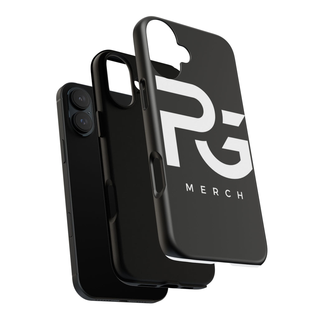 PG CUSTOMIZED RG Merch Tough Phone Case – Black Protective Phone Cover with Bold Logo