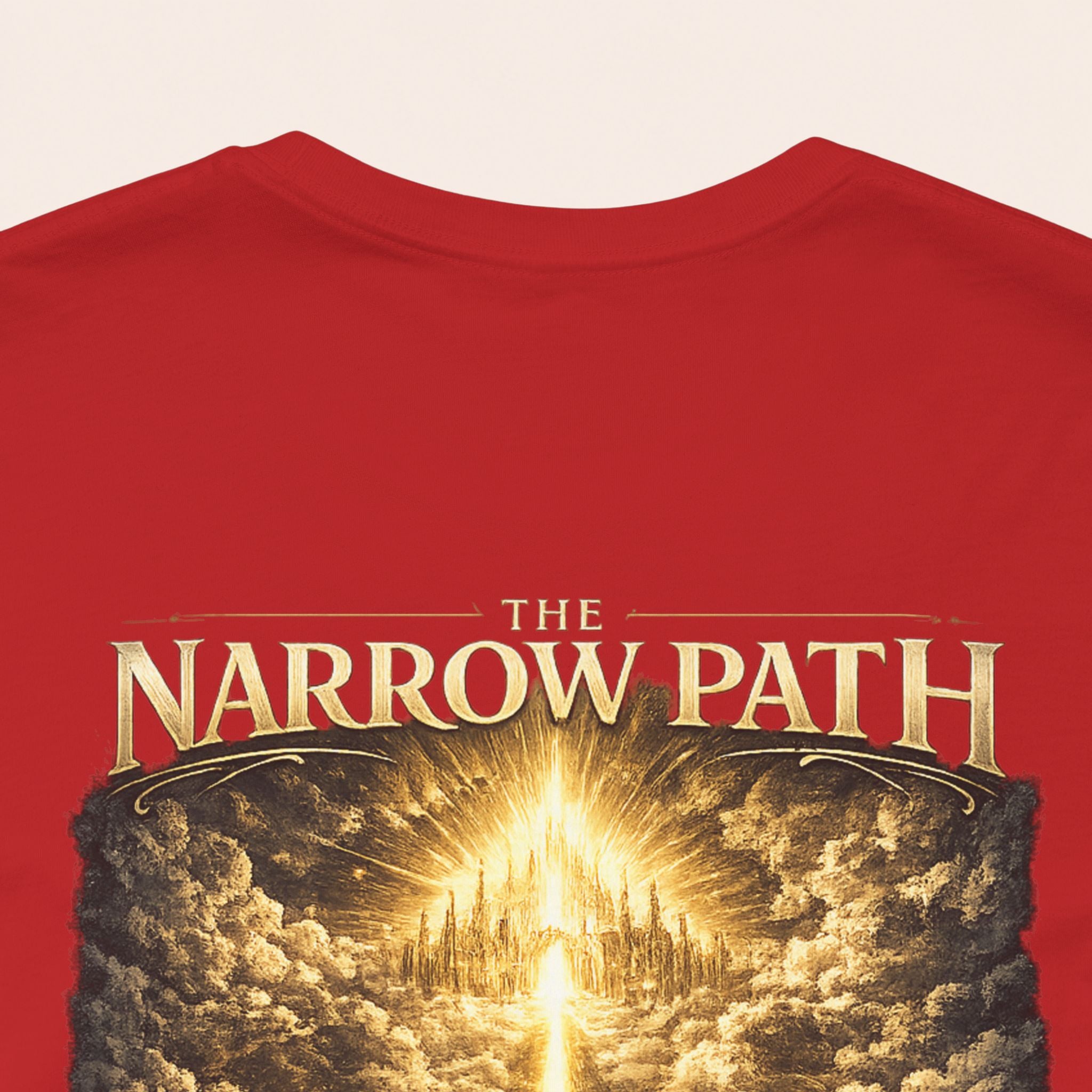 T-Shirt — 'The Narrow Path' Golden Light Graphic Tee