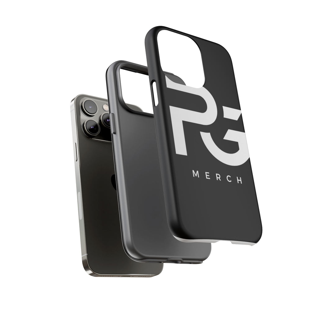 PG CUSTOMIZED RG Merch Tough Phone Case – Black Protective Phone Cover with Bold Logo