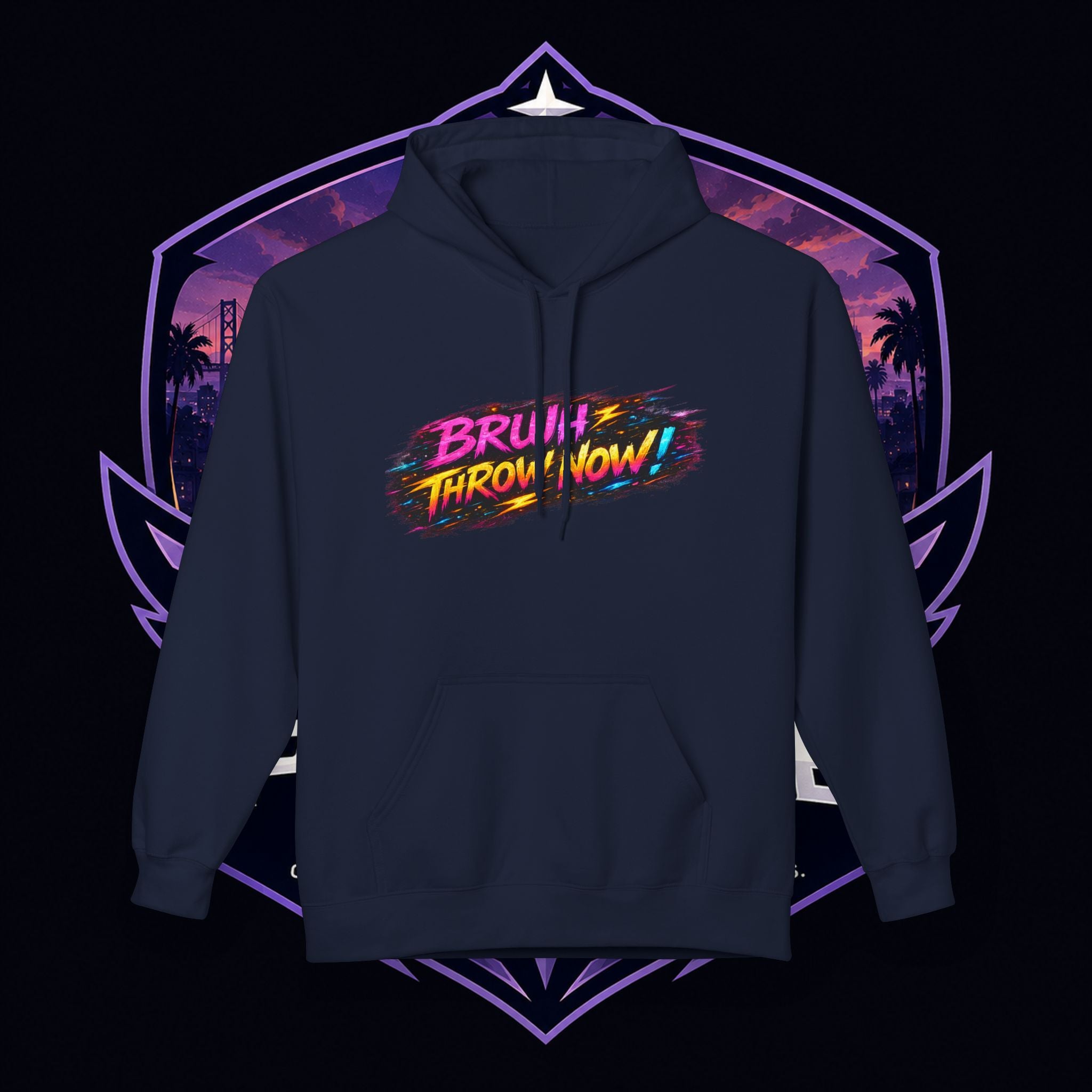 PG CZAR  "Hey Wake Up, It's Your Turn" Back Print PG 'Bruh Throw Now!' Graphic Hoodie