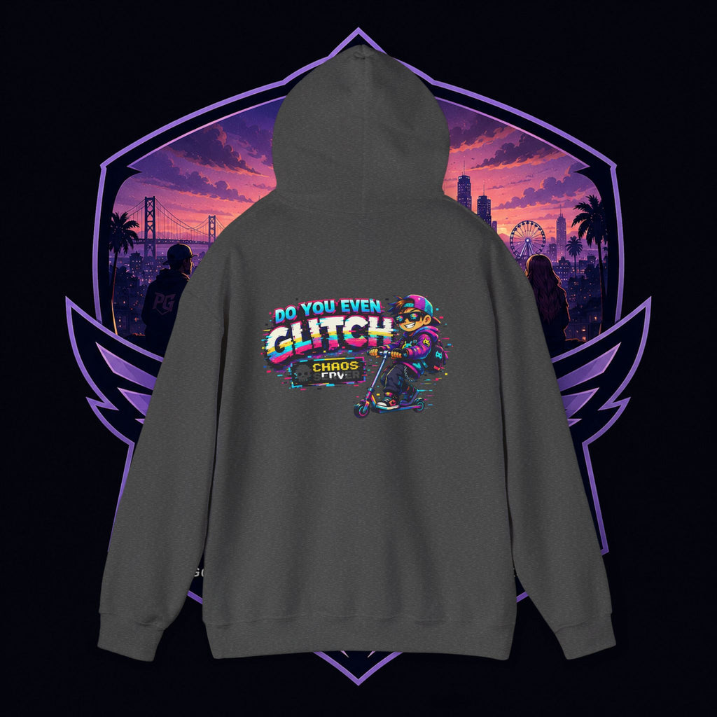 PG Lola's Glitch Skater Hoodie — "Do You Even Glitch" Retro Gamer Streetwear