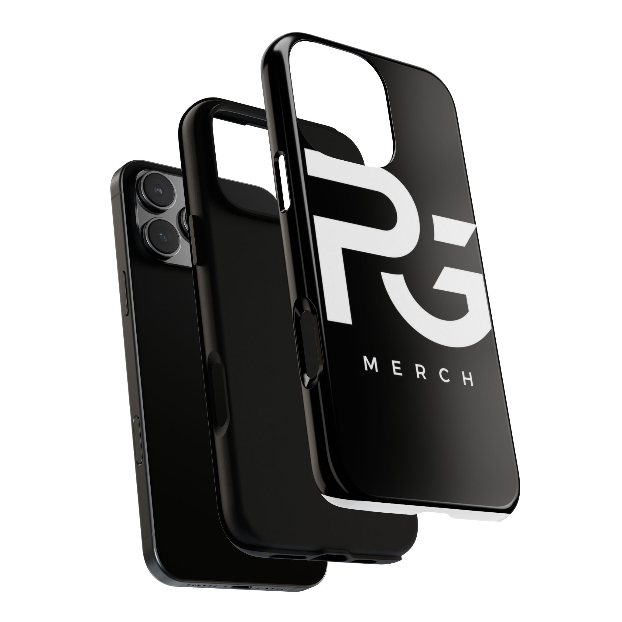 PG CUSTOMIZED RG Merch Tough Phone Case – Black Protective Phone Cover with Bold Logo
