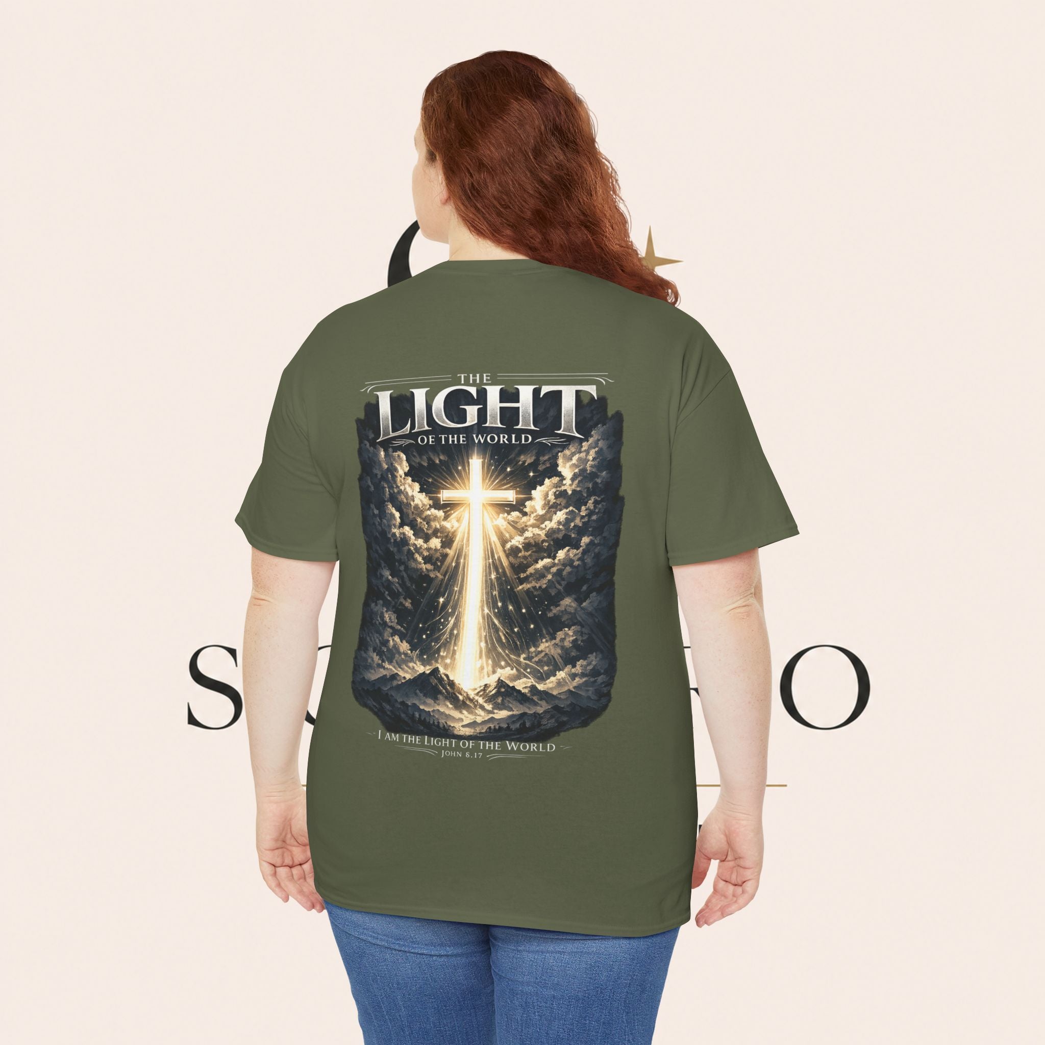 T‑Shirt — “The Light of the World” Graphic Tee (Christian Religious Design)