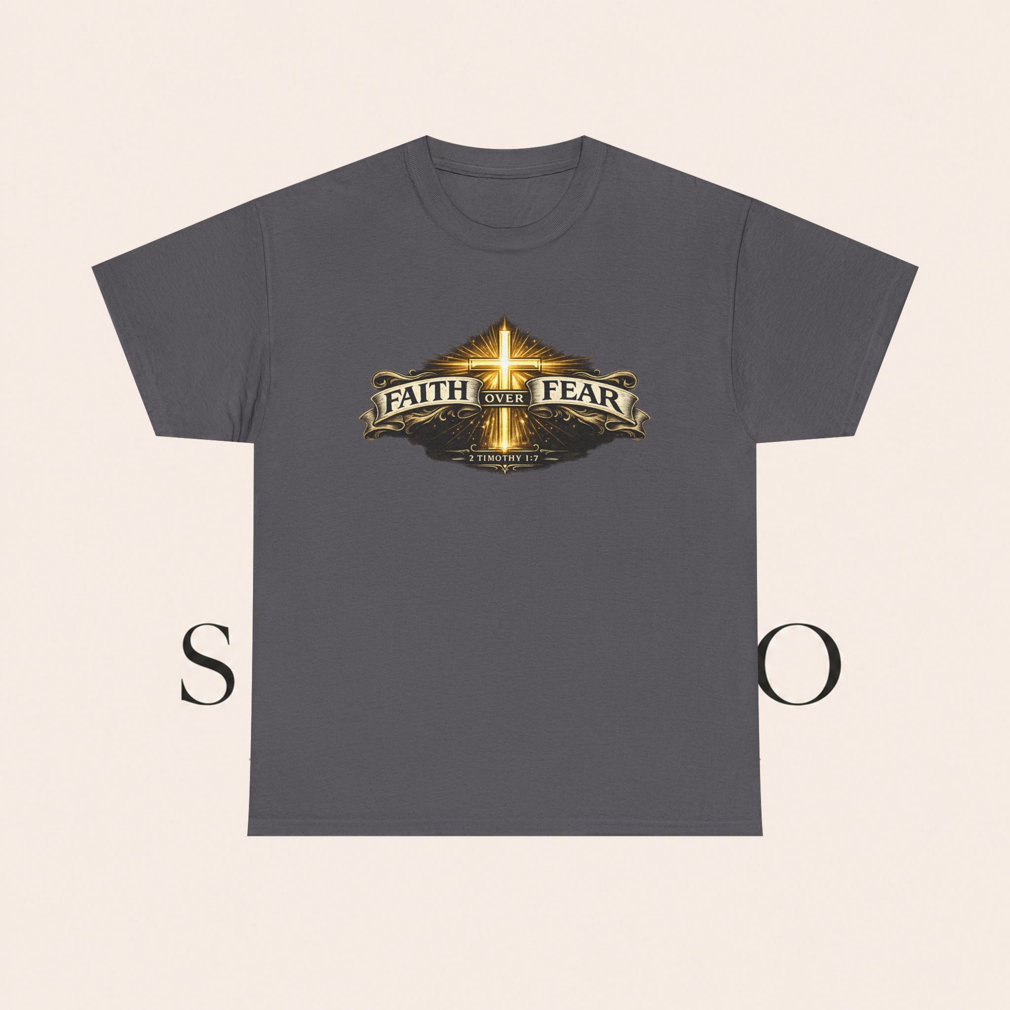 Faith Over Fear T-Shirt — Christian Cross Inspirational Tee