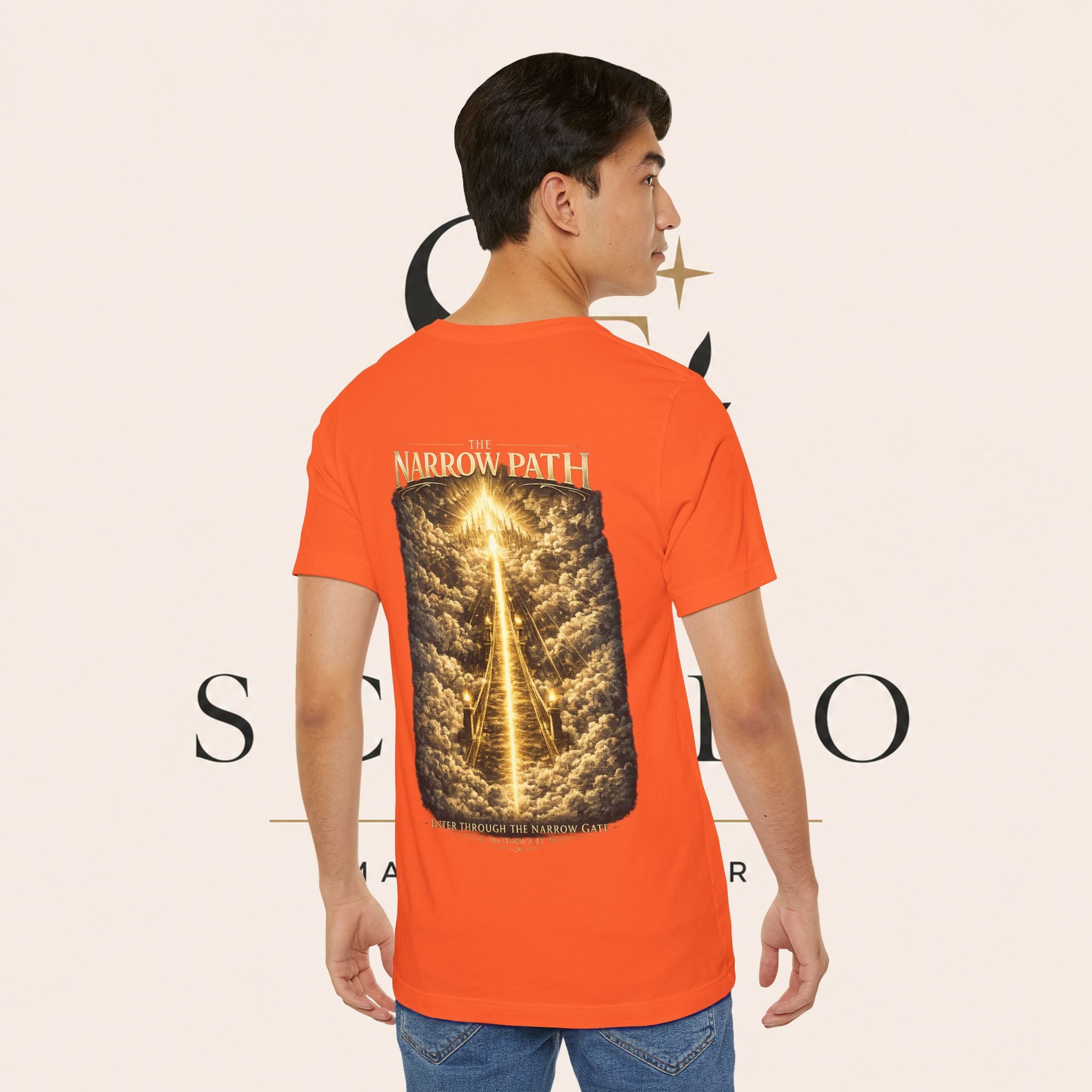 T-Shirt — 'The Narrow Path' Golden Light Graphic Tee