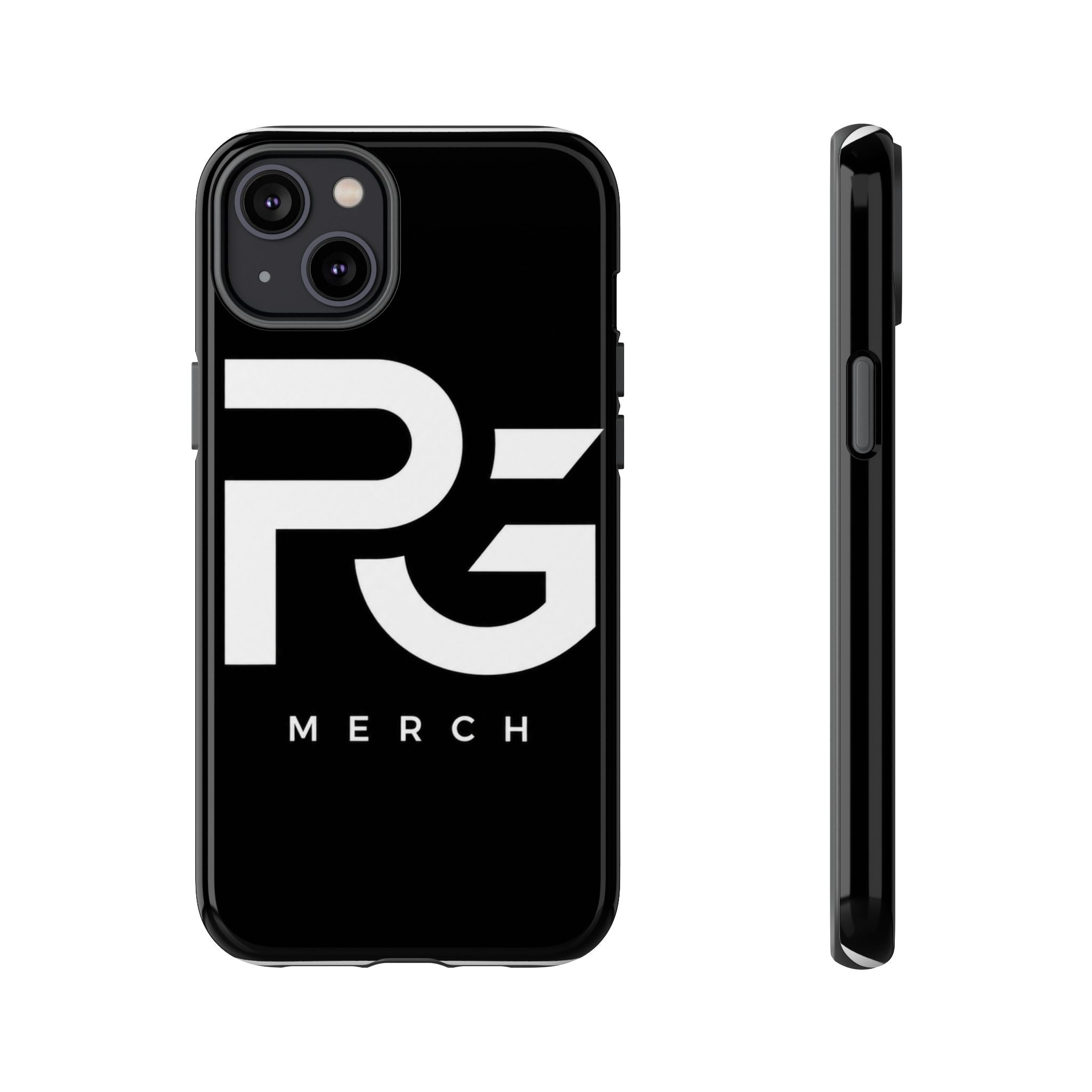 PG CUSTOMIZED RG Merch Tough Phone Case – Black Protective Phone Cover with Bold Logo