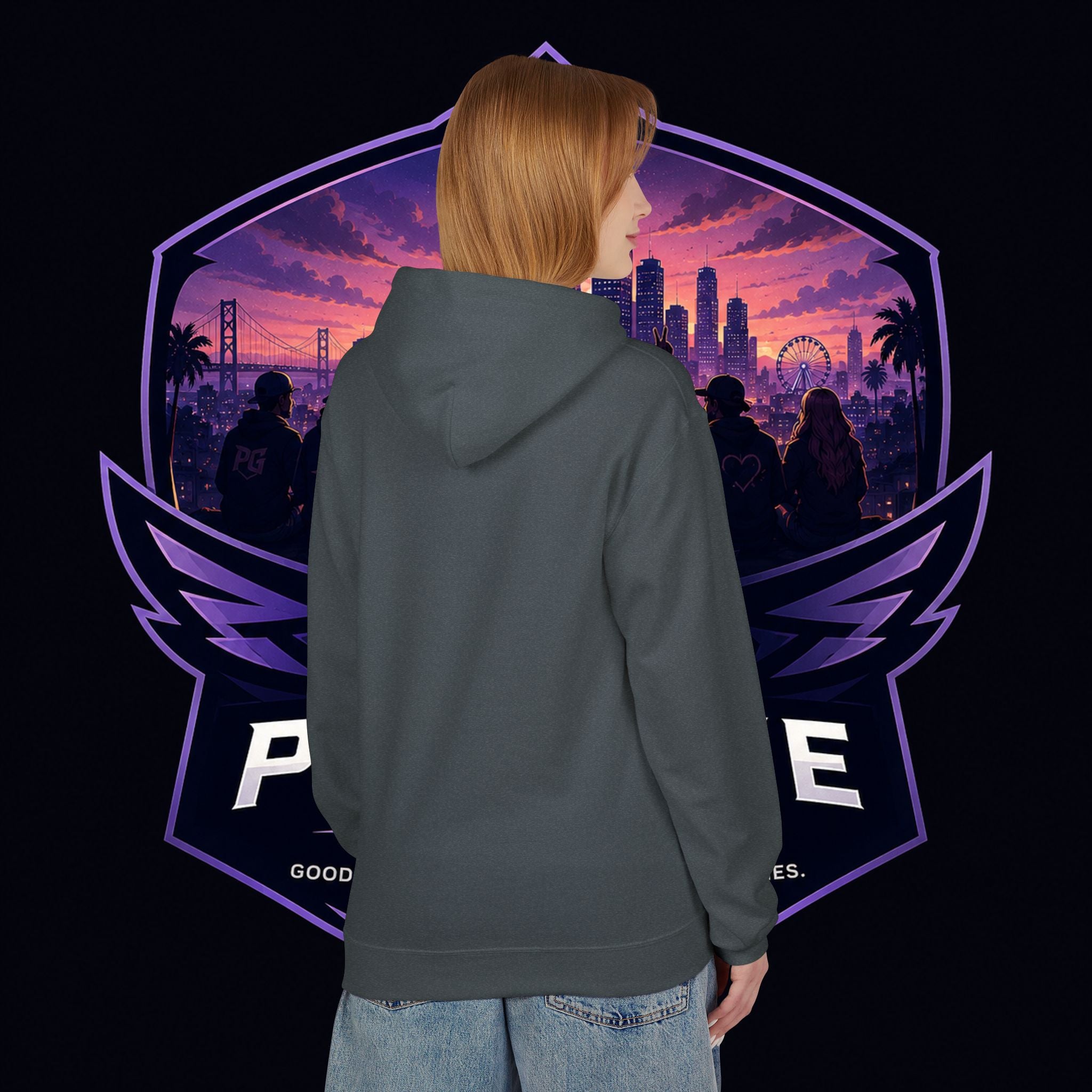 LDR inspired Retro '80s Vibes Hoodie — Neon Miami Movie Couple Design
