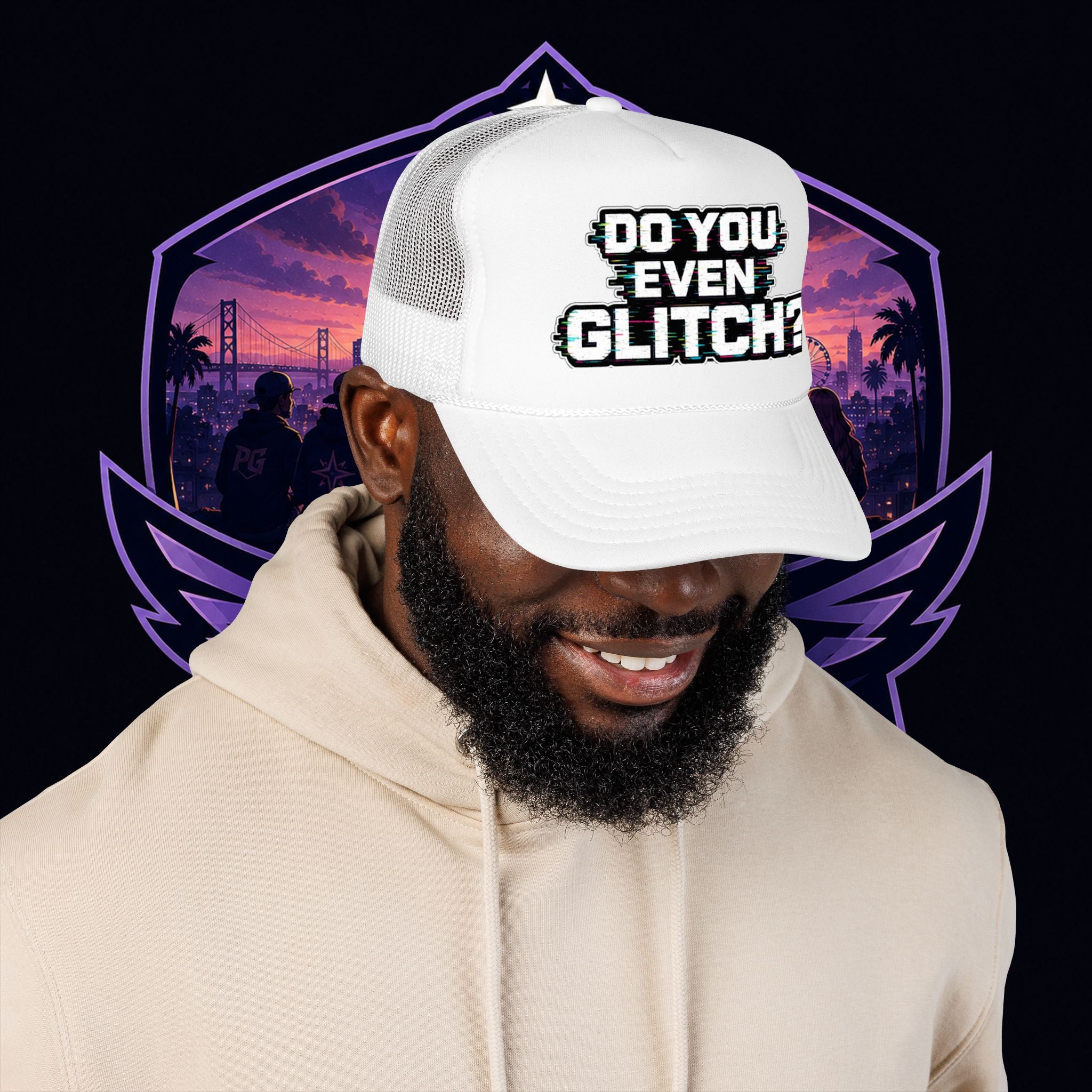 PG Lola's Do You Even Glitch? Foam Trucker Hat