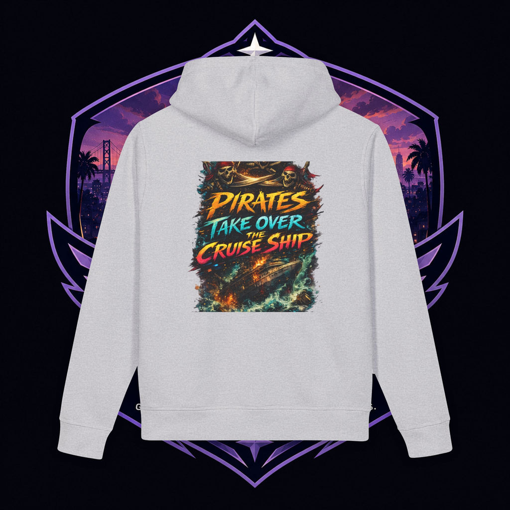 PG GIANINA Pirates Take Over Cruise Ship Hoodie — Graphic Pirate Design Sweatshirt