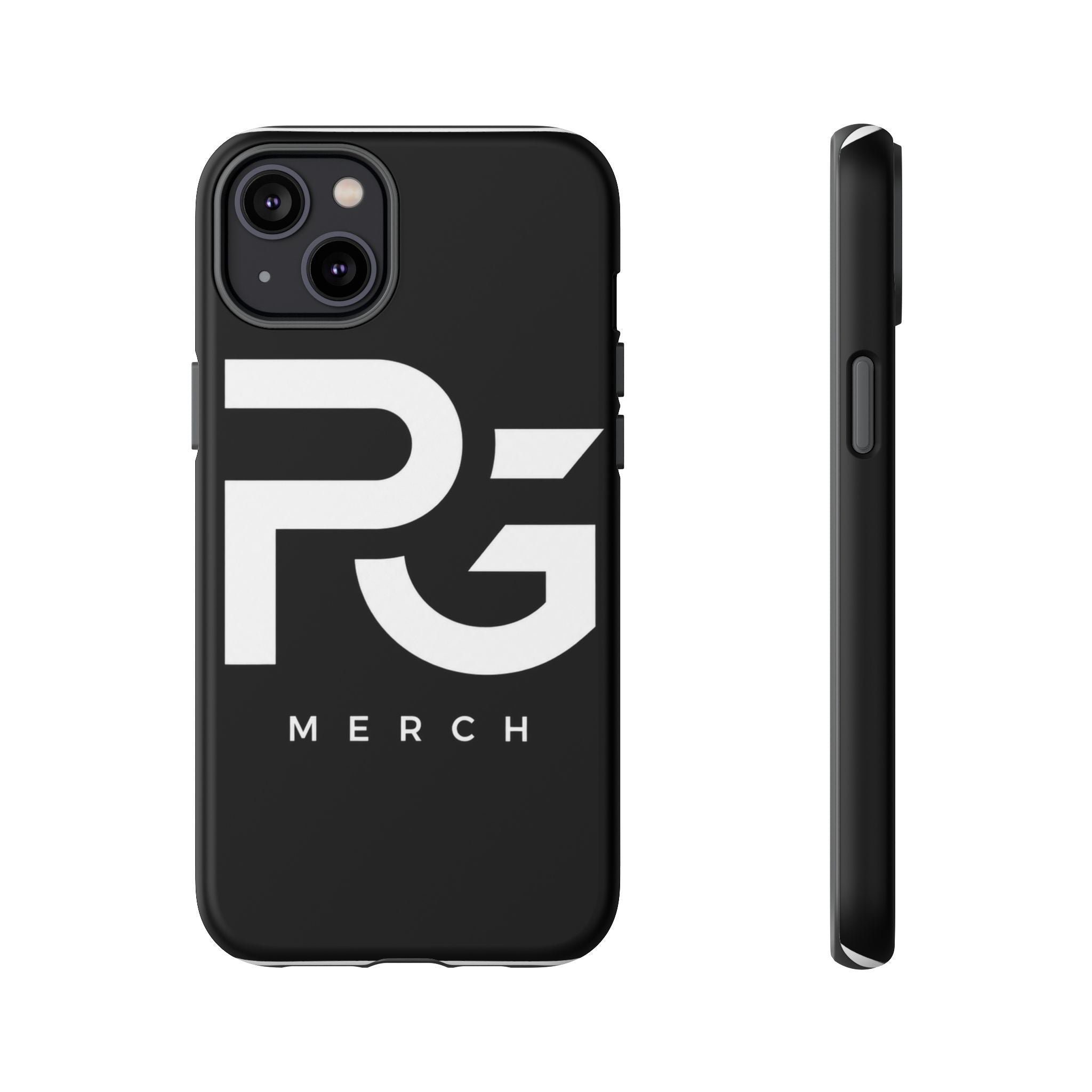 PG CUSTOMIZED RG Merch Tough Phone Case – Black Protective Phone Cover with Bold Logo