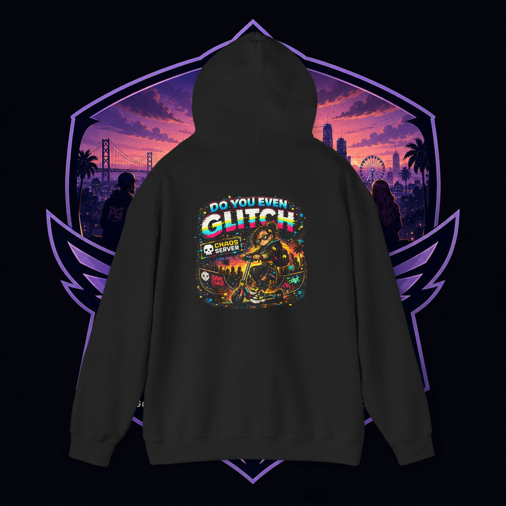 Born Glitch Hoodie — Retro Cyberpunk Vaporwave Graphic Sweatshirt