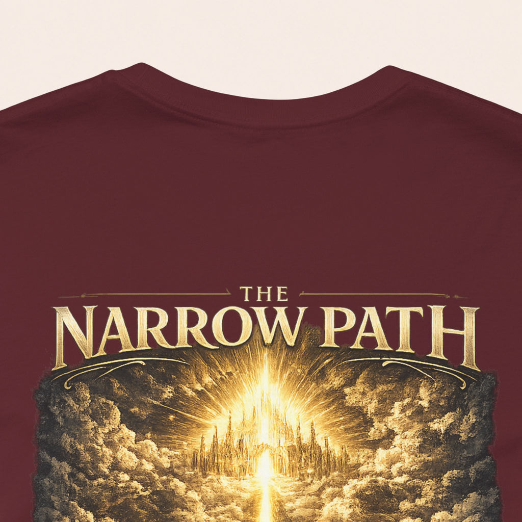 T-Shirt — 'The Narrow Path' Golden Light Graphic Tee