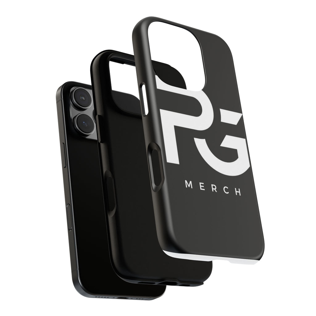 PG CUSTOMIZED RG Merch Tough Phone Case – Black Protective Phone Cover with Bold Logo