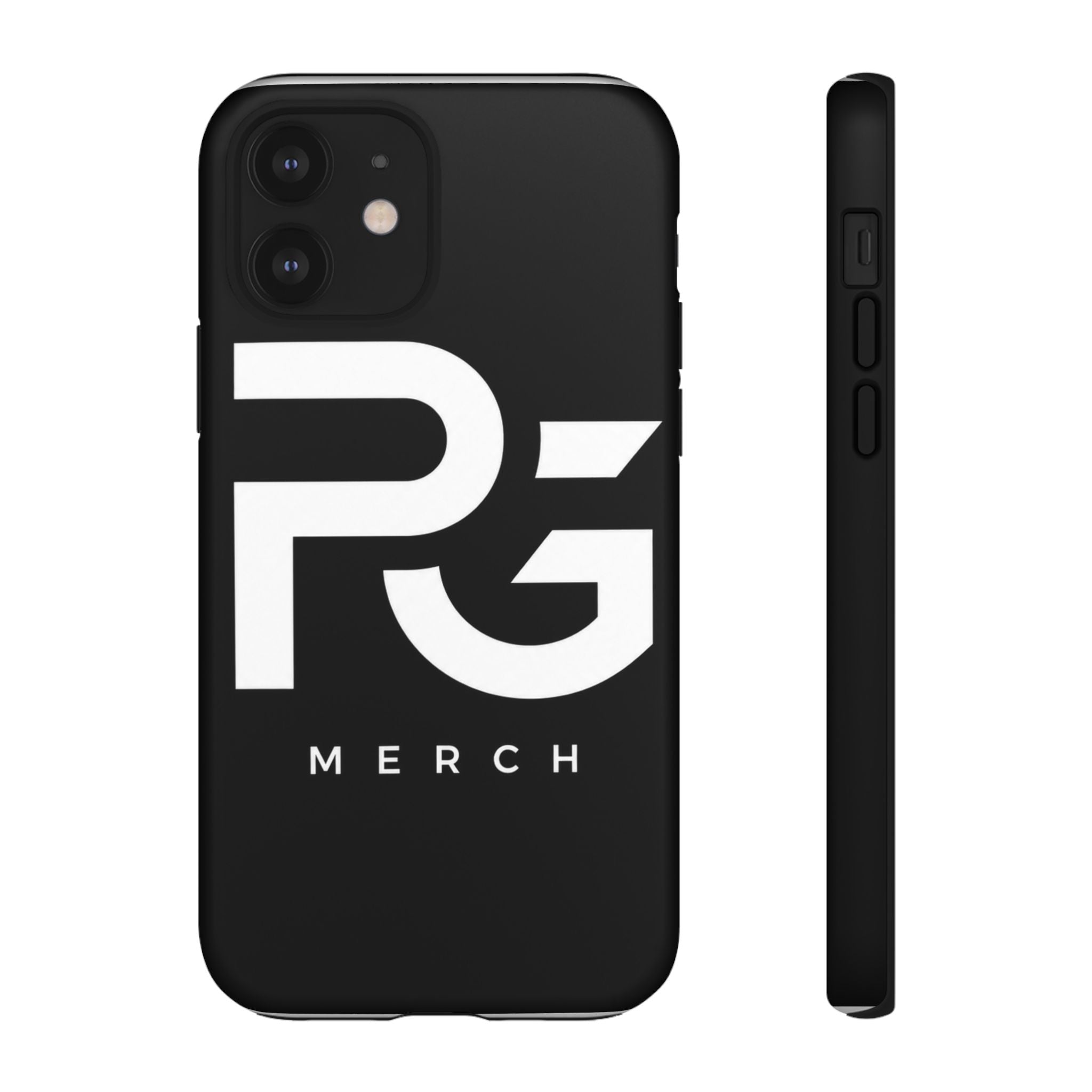 PG CUSTOMIZED RG Merch Tough Phone Case – Black Protective Phone Cover with Bold Logo