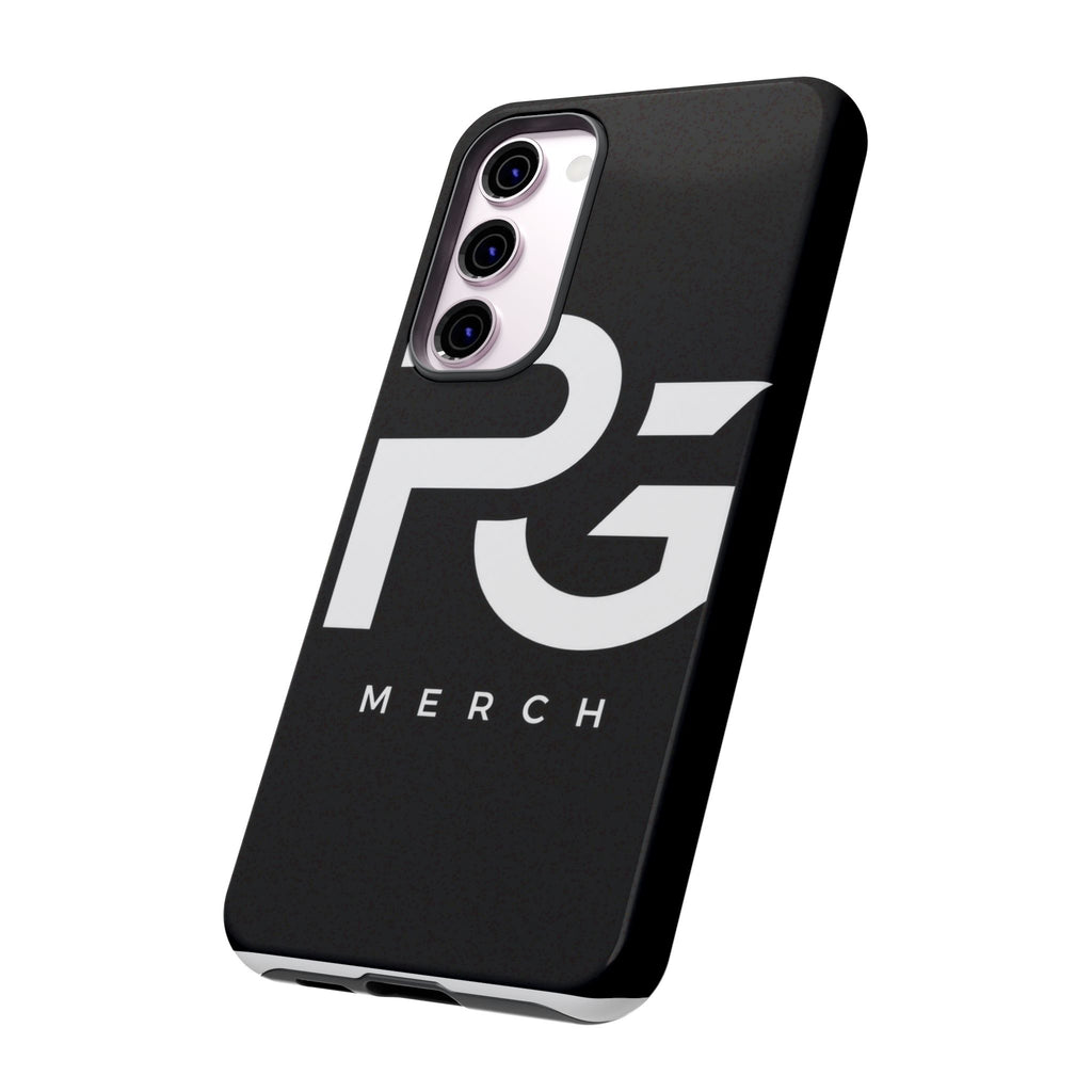 PG CUSTOMIZED RG Merch Tough Phone Case – Black Protective Phone Cover with Bold Logo